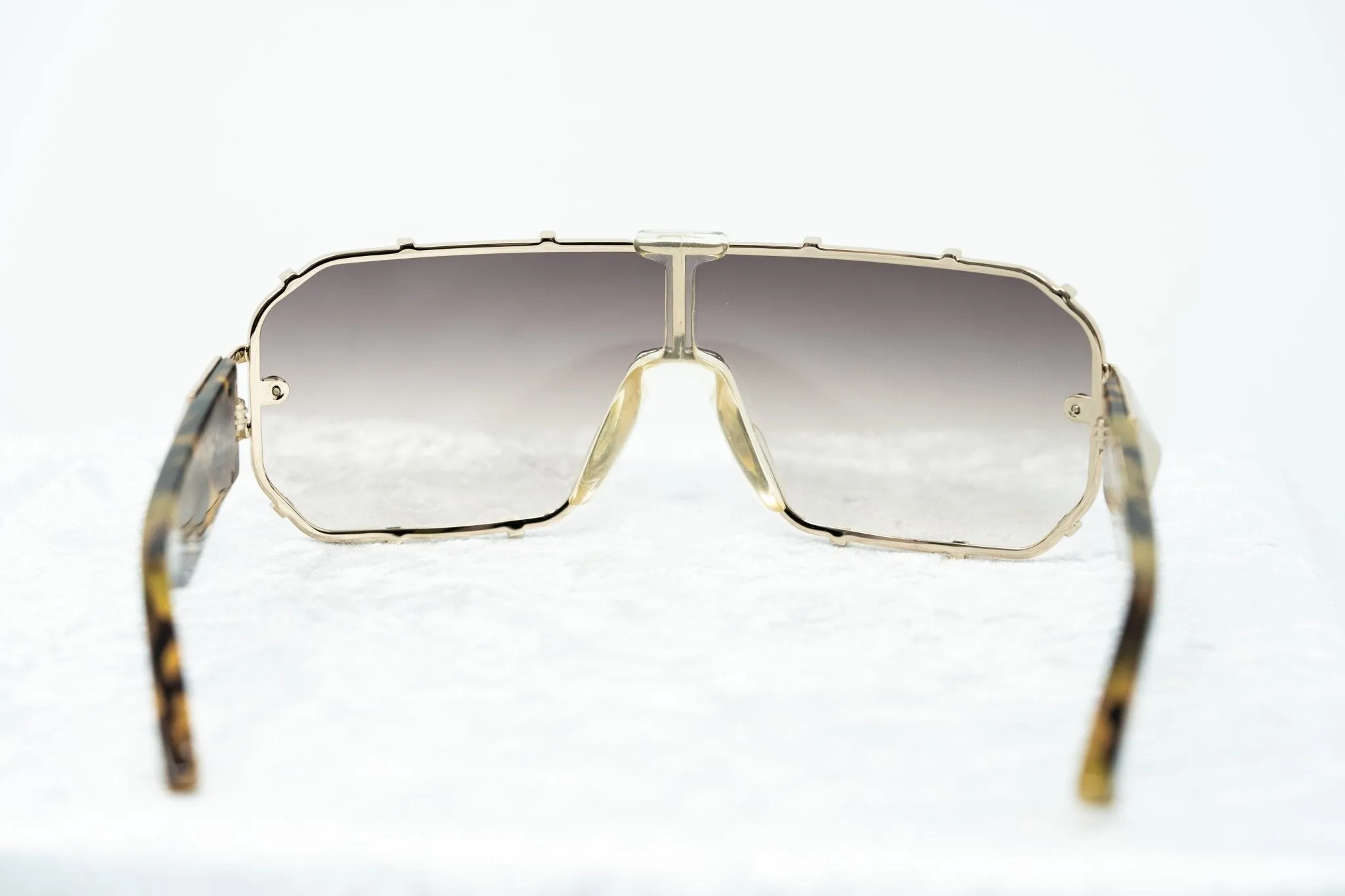 Giles Deacon Sunglasses Shield Tortoise Shell and Brown