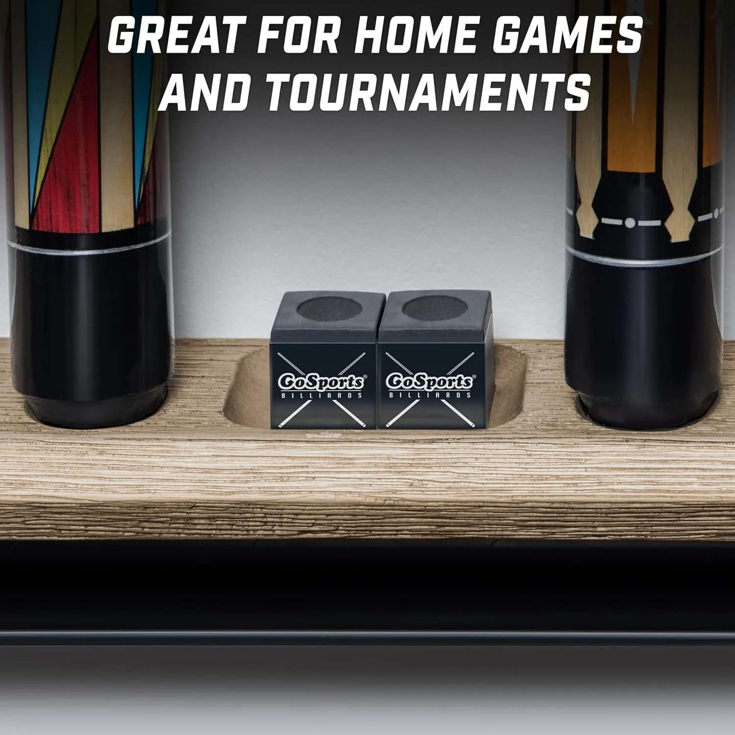 GoSports Premium Pool Cue Chalk Cube 12 Pack - Black, Blue, Red, or Green - Billiards Pool Stick Chalk