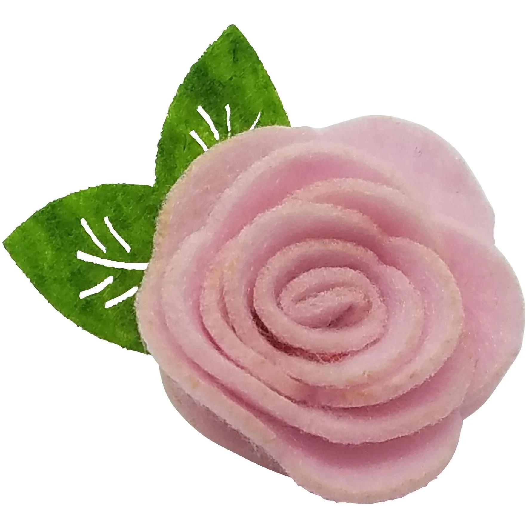 Gray 1.5" Felt Flower Rose Clip