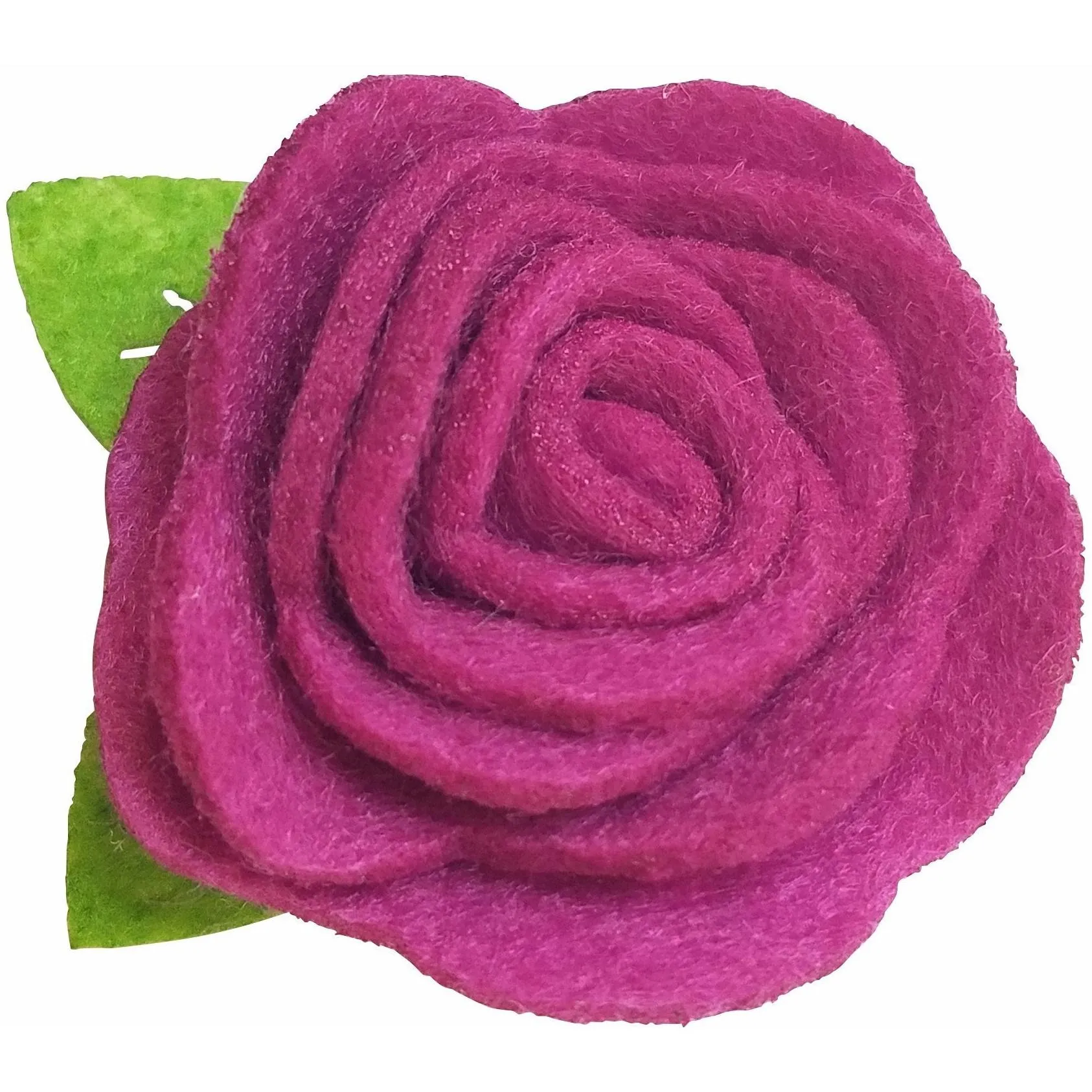 Gray 1.5" Felt Flower Rose Clip