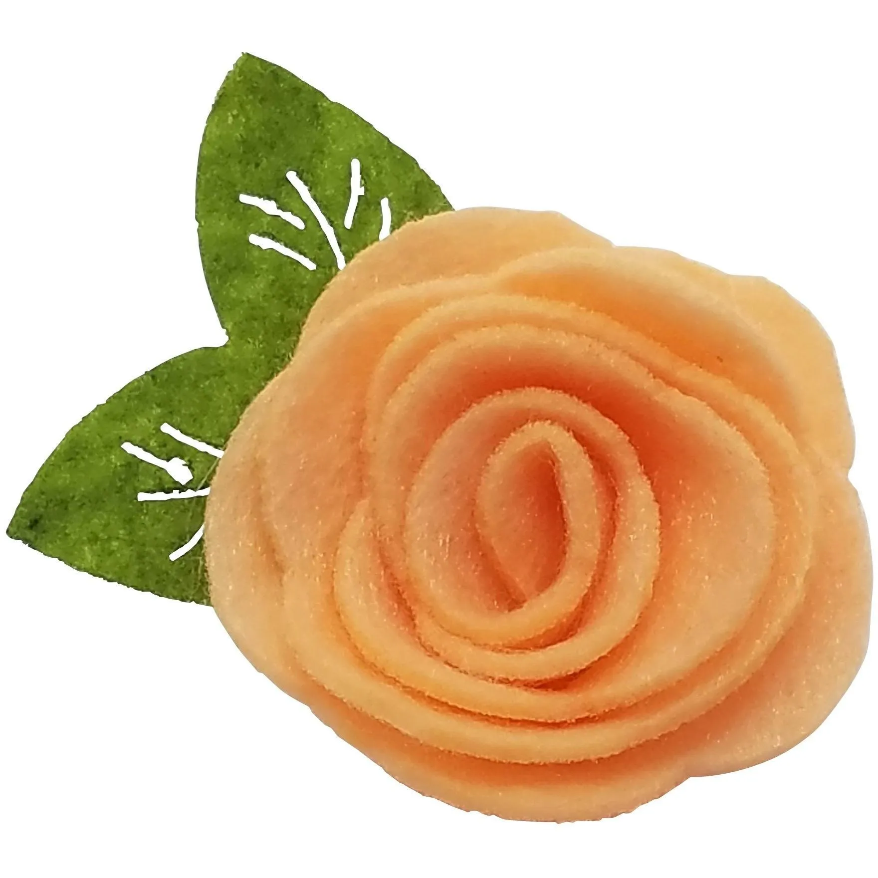 Gray 1.5" Felt Flower Rose Clip