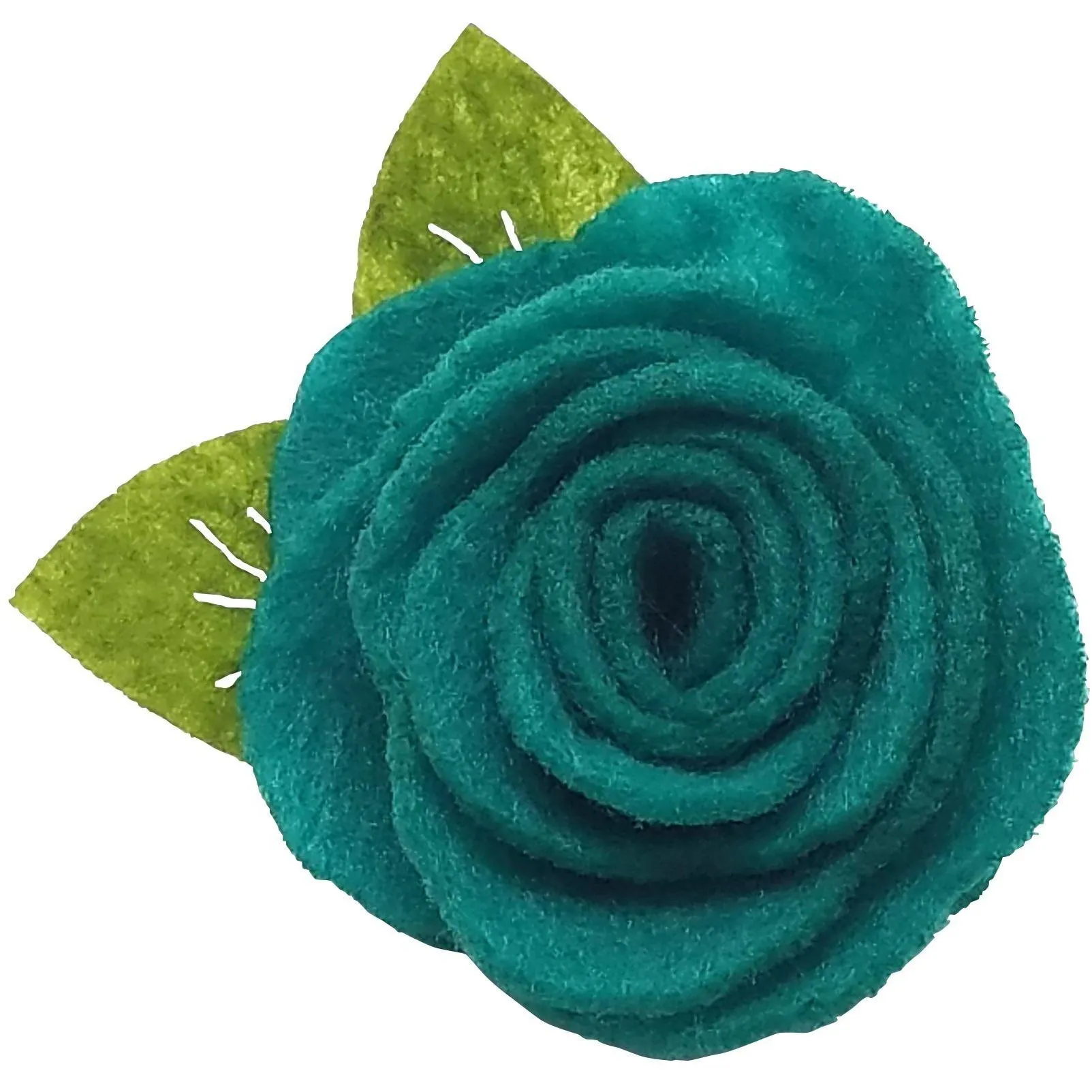 Gray 1.5" Felt Flower Rose Clip