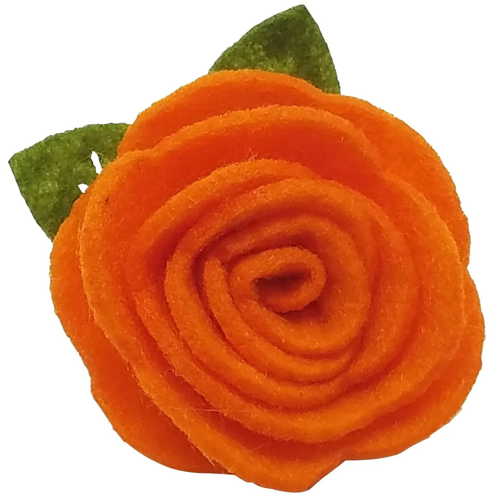 Gray 1.5" Felt Flower Rose Clip