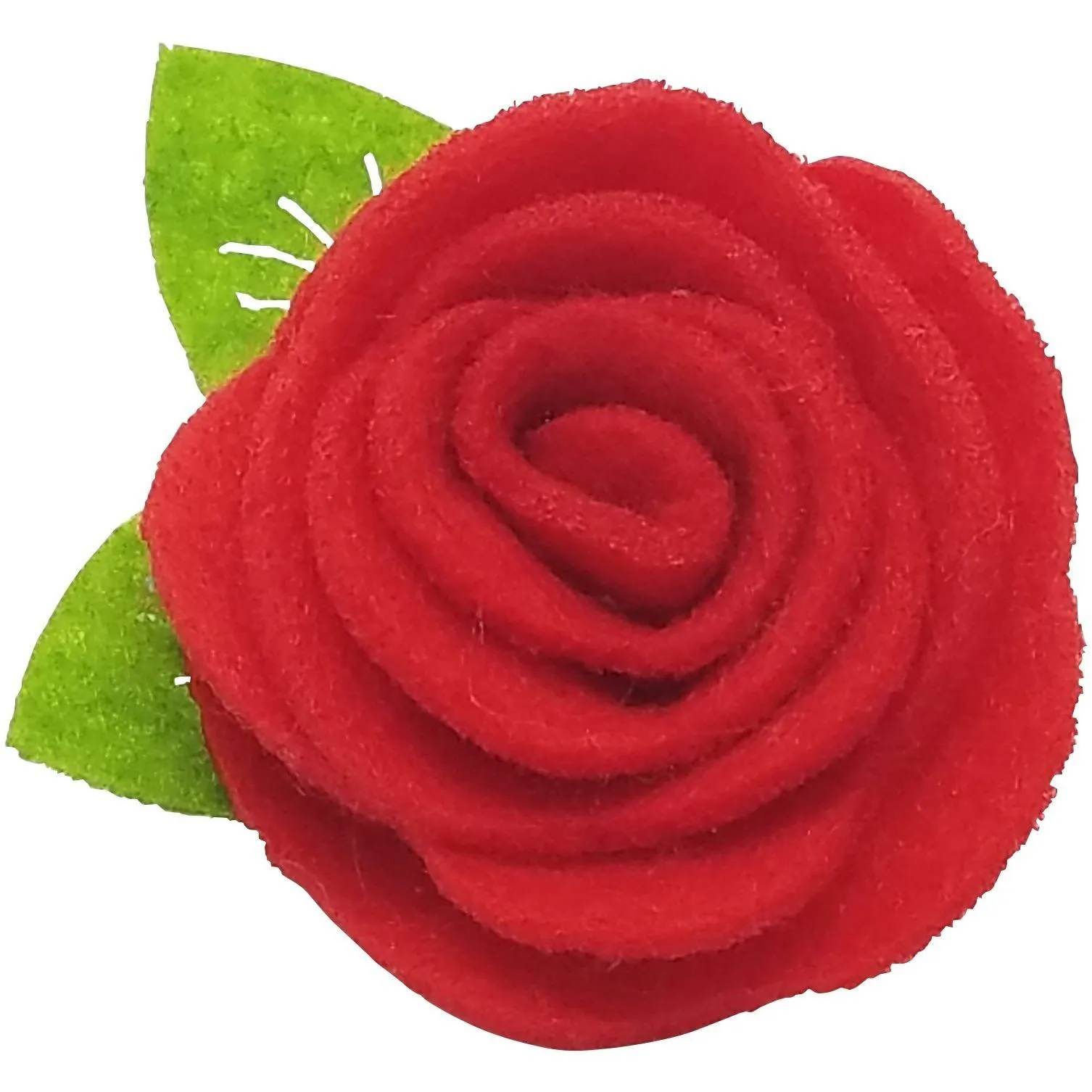 Gray 1.5" Felt Flower Rose Clip