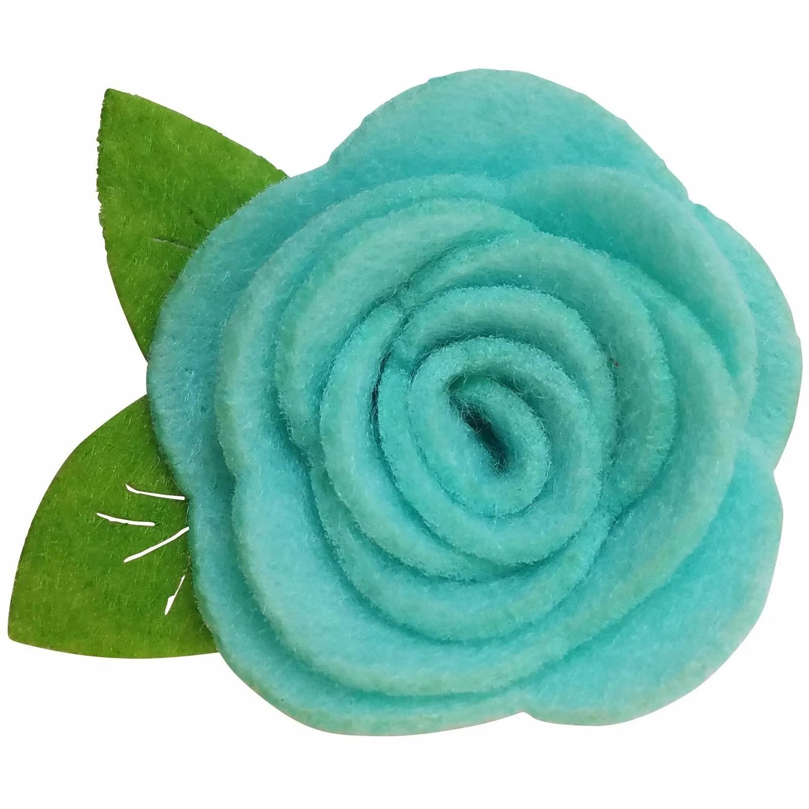 Gray 1.5" Felt Flower Rose Clip