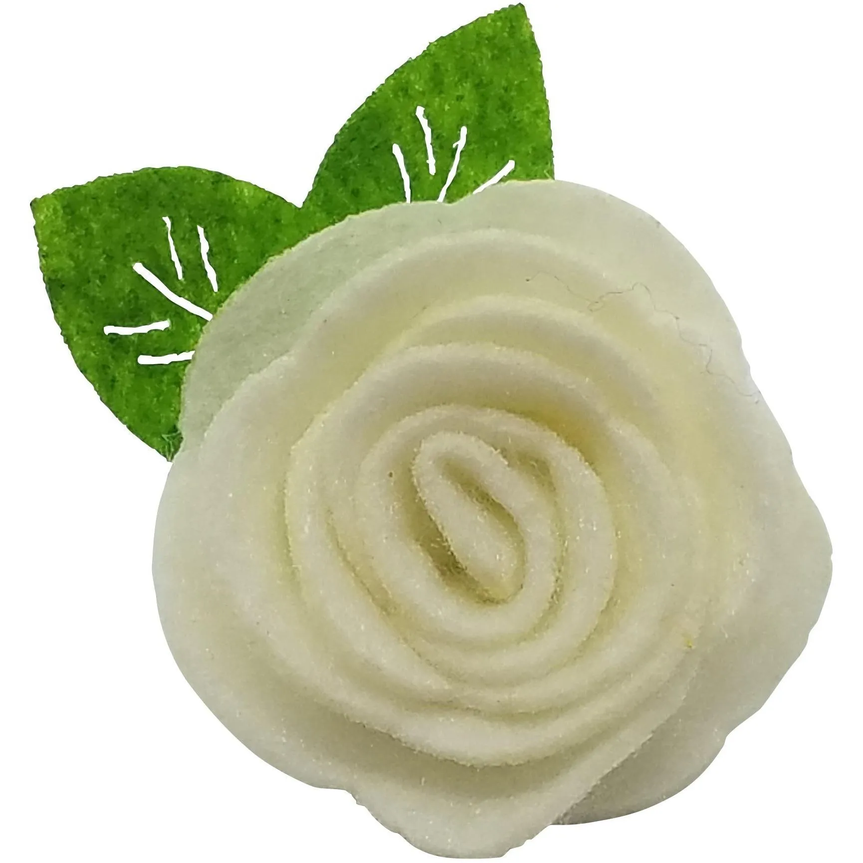 Gray 1.5" Felt Flower Rose Clip