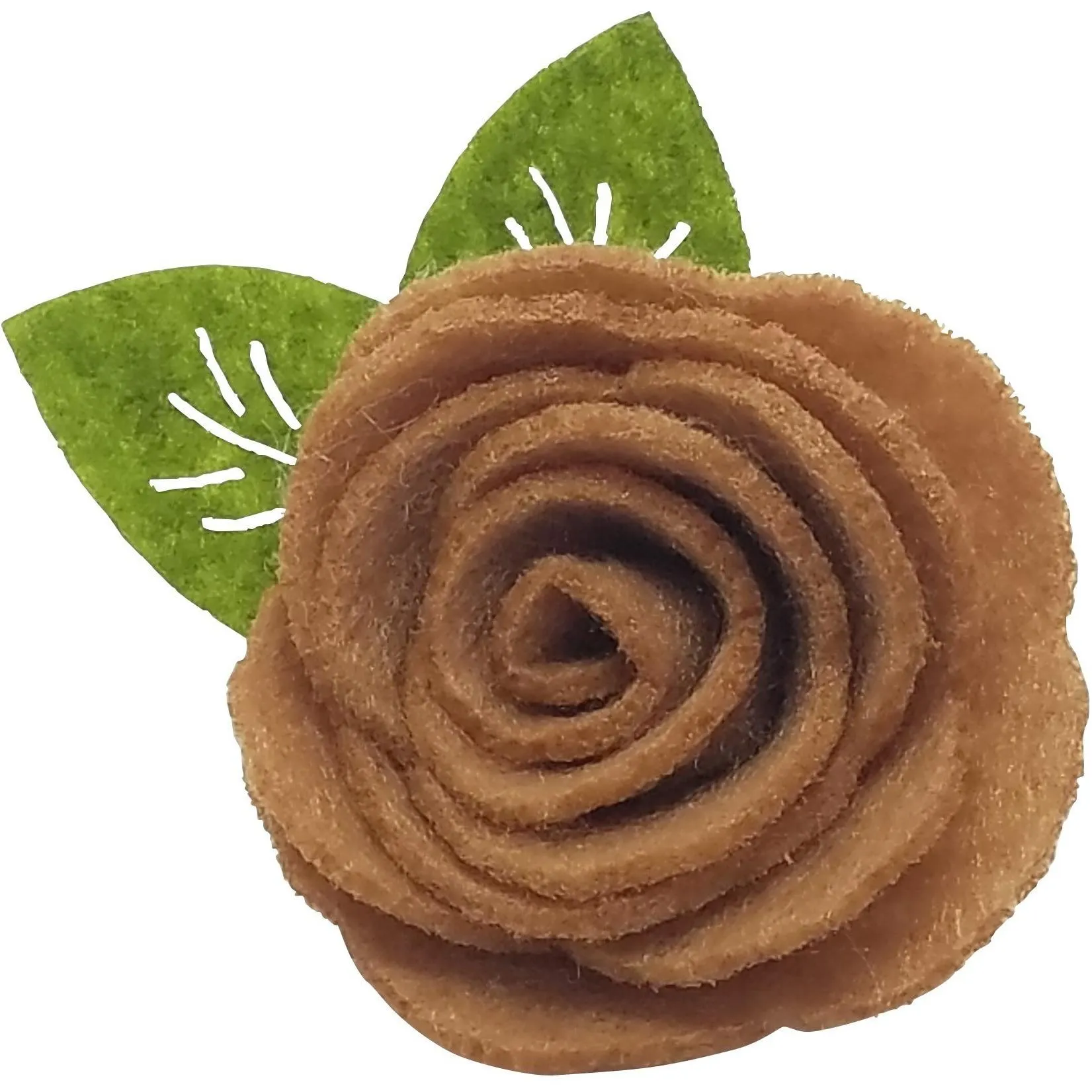 Gray 1.5" Felt Flower Rose Clip