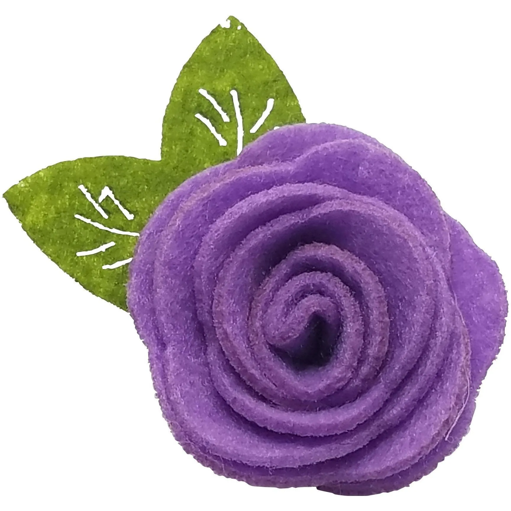Gray 1.5" Felt Flower Rose Clip