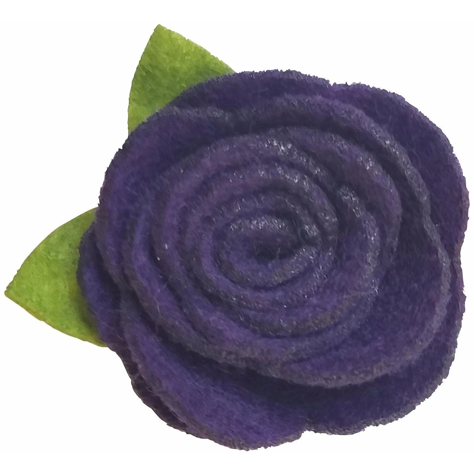 Gray 1.5" Felt Flower Rose Clip