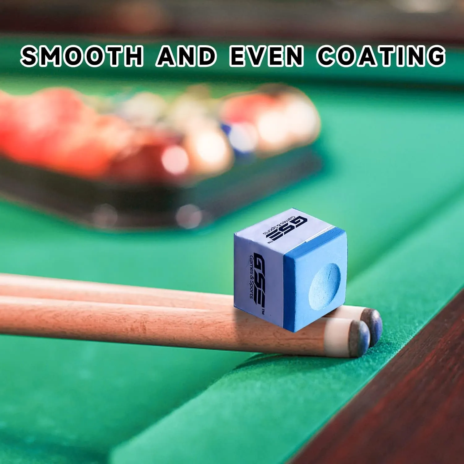 GSE Games & Sports Expert 12-Pack of Billiard/Pool Cue Chalks, Billiard Pool Table Accessories for Home/Tournament Use (6 Colors Available)