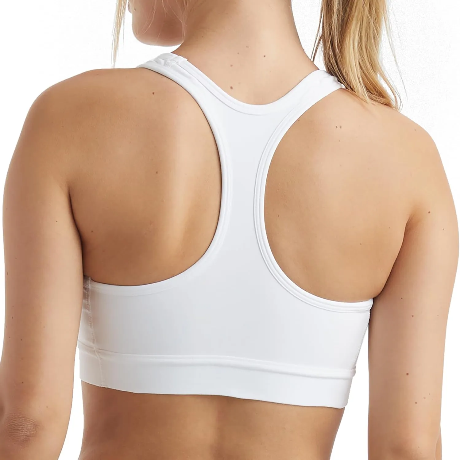 Hanes Women's Wireless Racerback Moisture-Wicking Stretch Sports Bra with Compression Support, 1 or 2 Pack