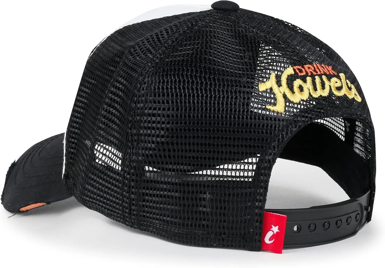 ililily Premium Howels Embroidery Vintage Baseball Cap Distressed Trucker Hat