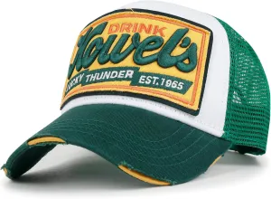 ililily Premium Howels Embroidery Vintage Baseball Cap Distressed Trucker Hat
