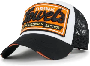 ililily Premium Howels Embroidery Vintage Baseball Cap Distressed Trucker Hat