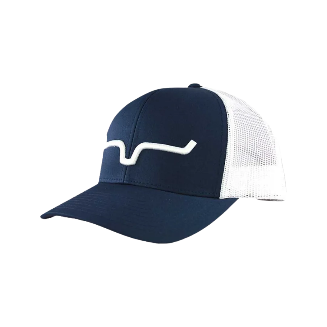 Kimes Ranch Men's Weekly Navy & White Trucker Cap