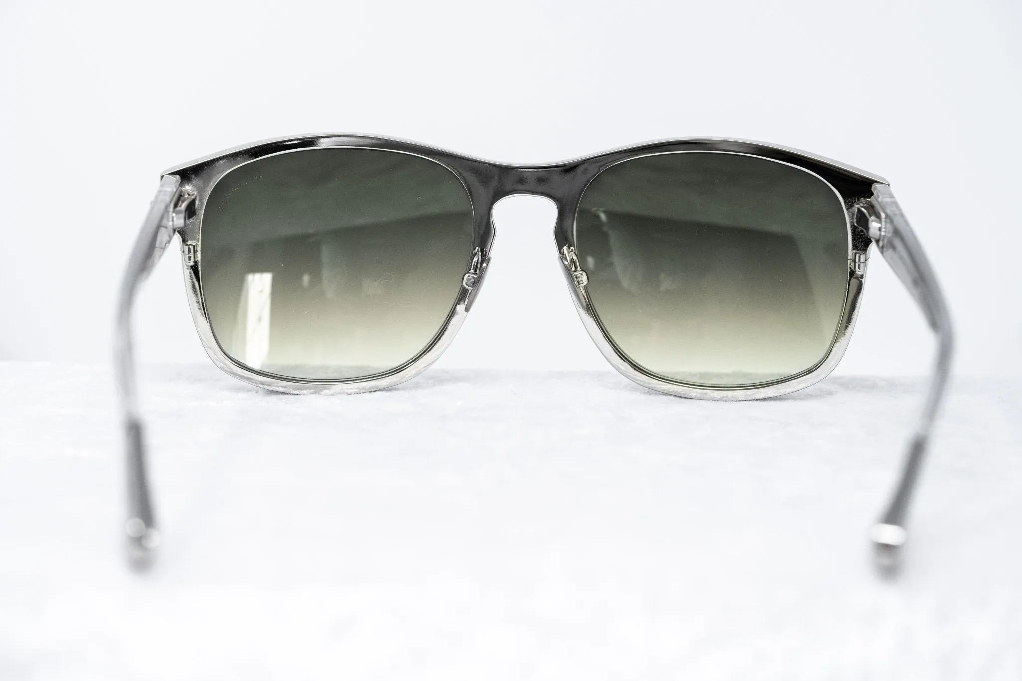 Kris Van Assche Sunglasses D-Frame Silver and Green
