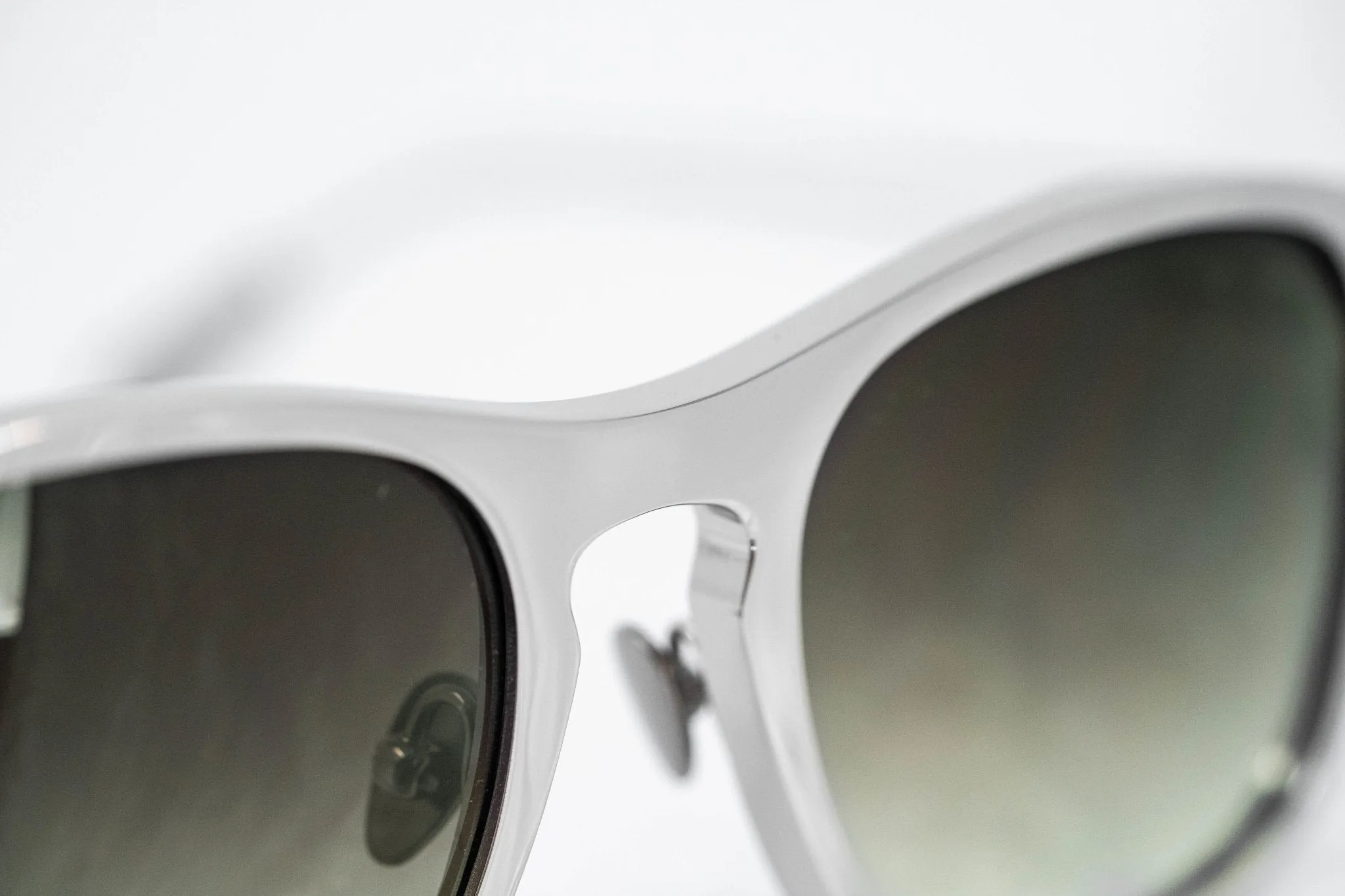 Kris Van Assche Sunglasses D-Frame Silver and Green