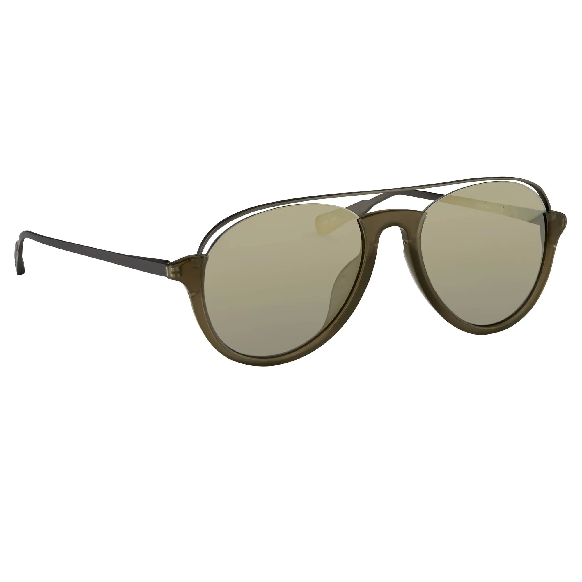Kris Van Assche Sunglasses Khaki and Gold