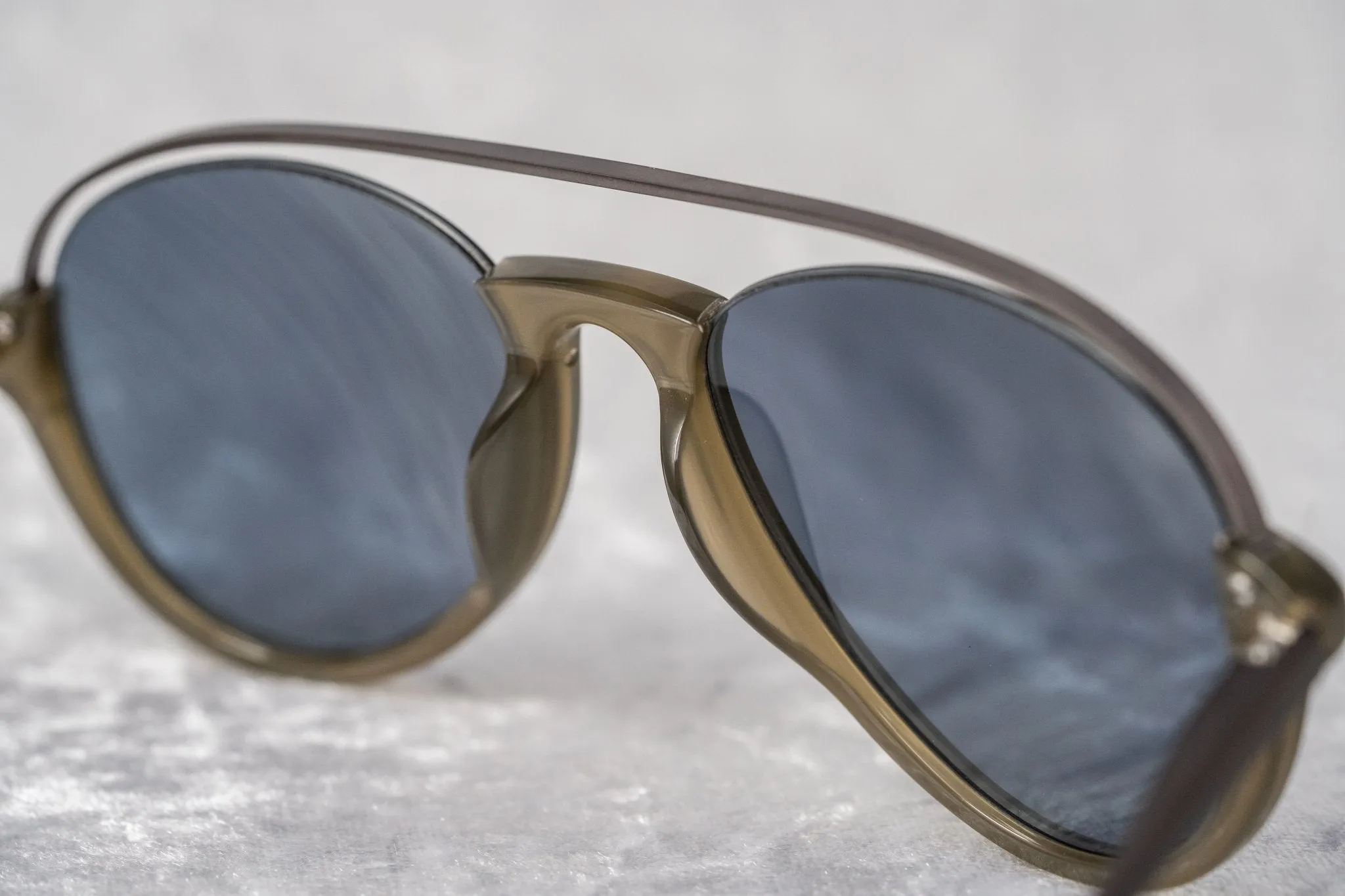 Kris Van Assche Sunglasses Khaki and Gold