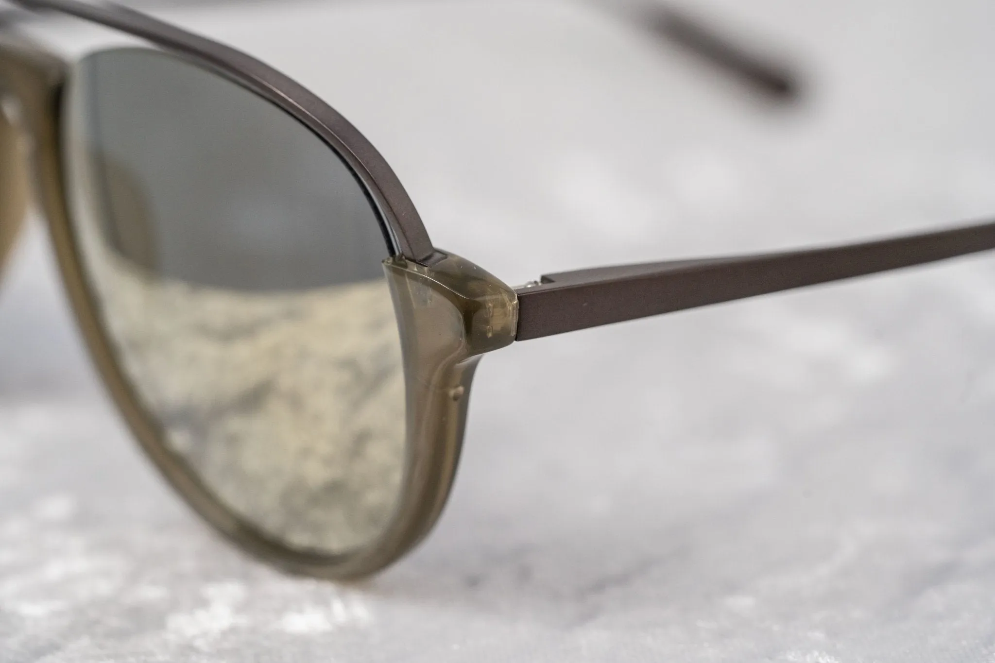 Kris Van Assche Sunglasses Khaki and Gold