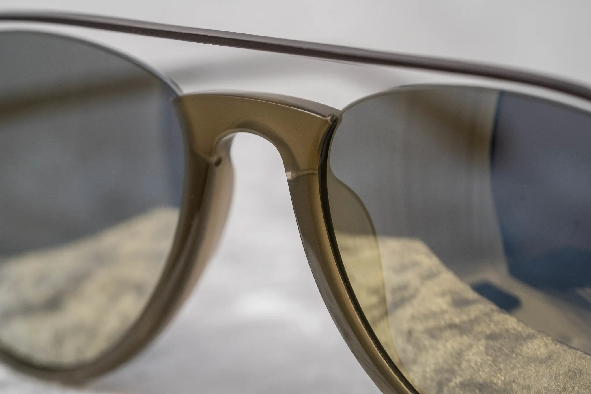 Kris Van Assche Sunglasses Khaki and Gold