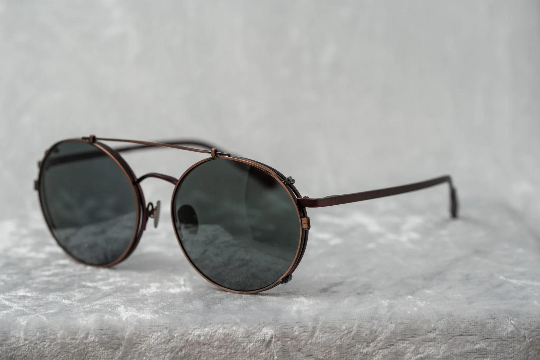 Kris Van Assche Sunglasses Round Burgundy and Green KVA70C5SUN