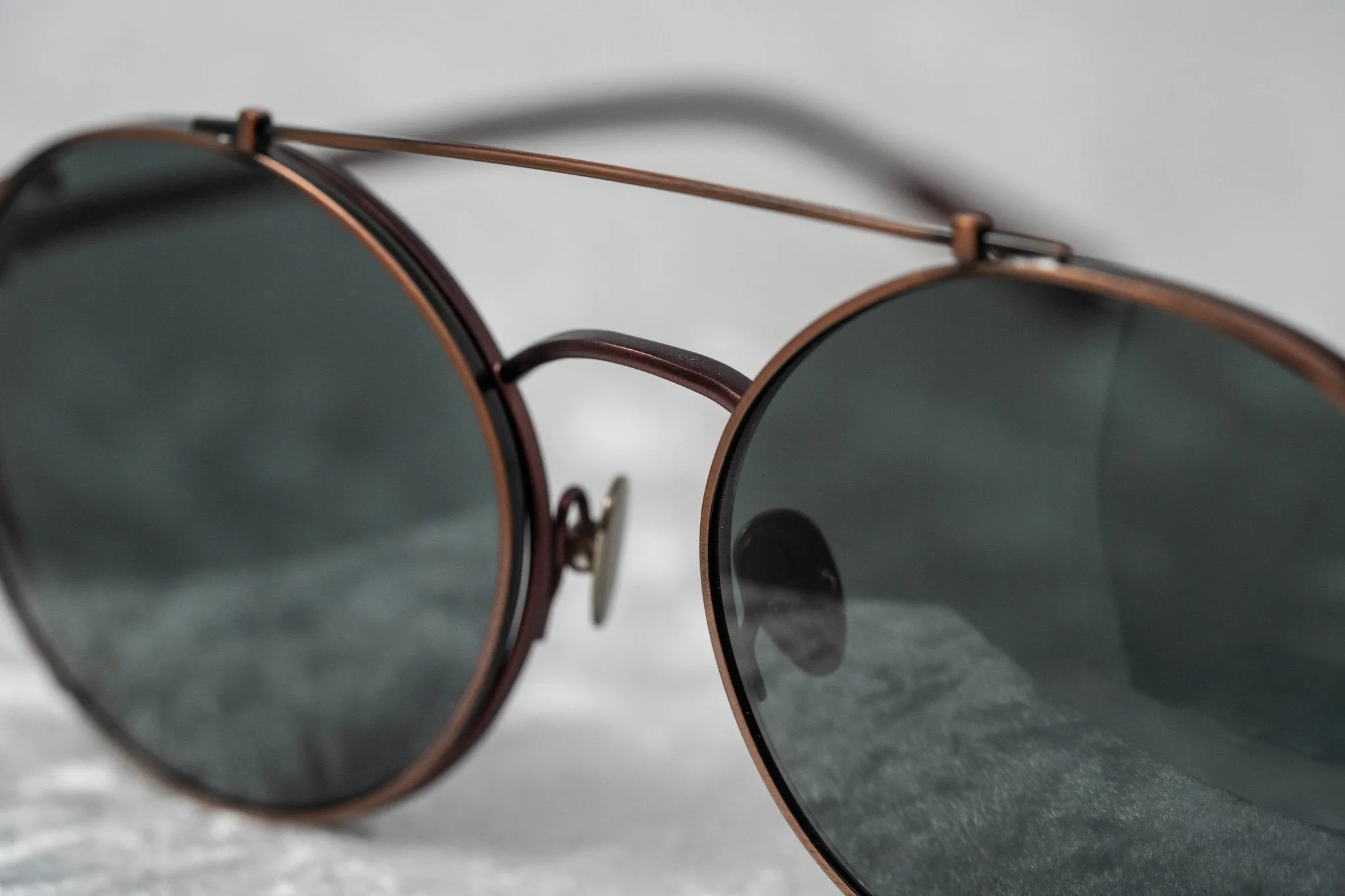Kris Van Assche Sunglasses Round Burgundy and Green KVA70C5SUN