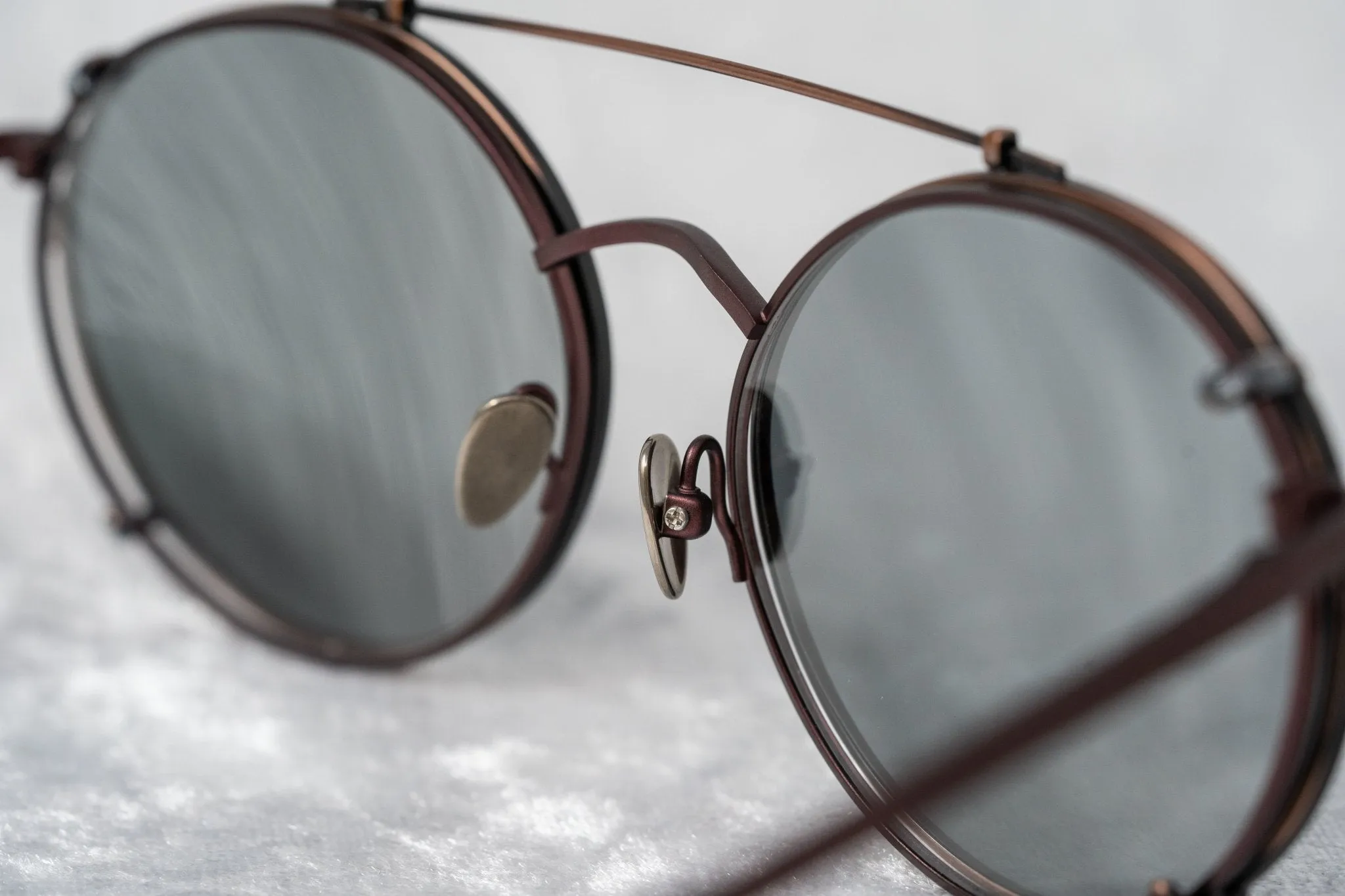 Kris Van Assche Sunglasses Round Burgundy and Green KVA70C5SUN