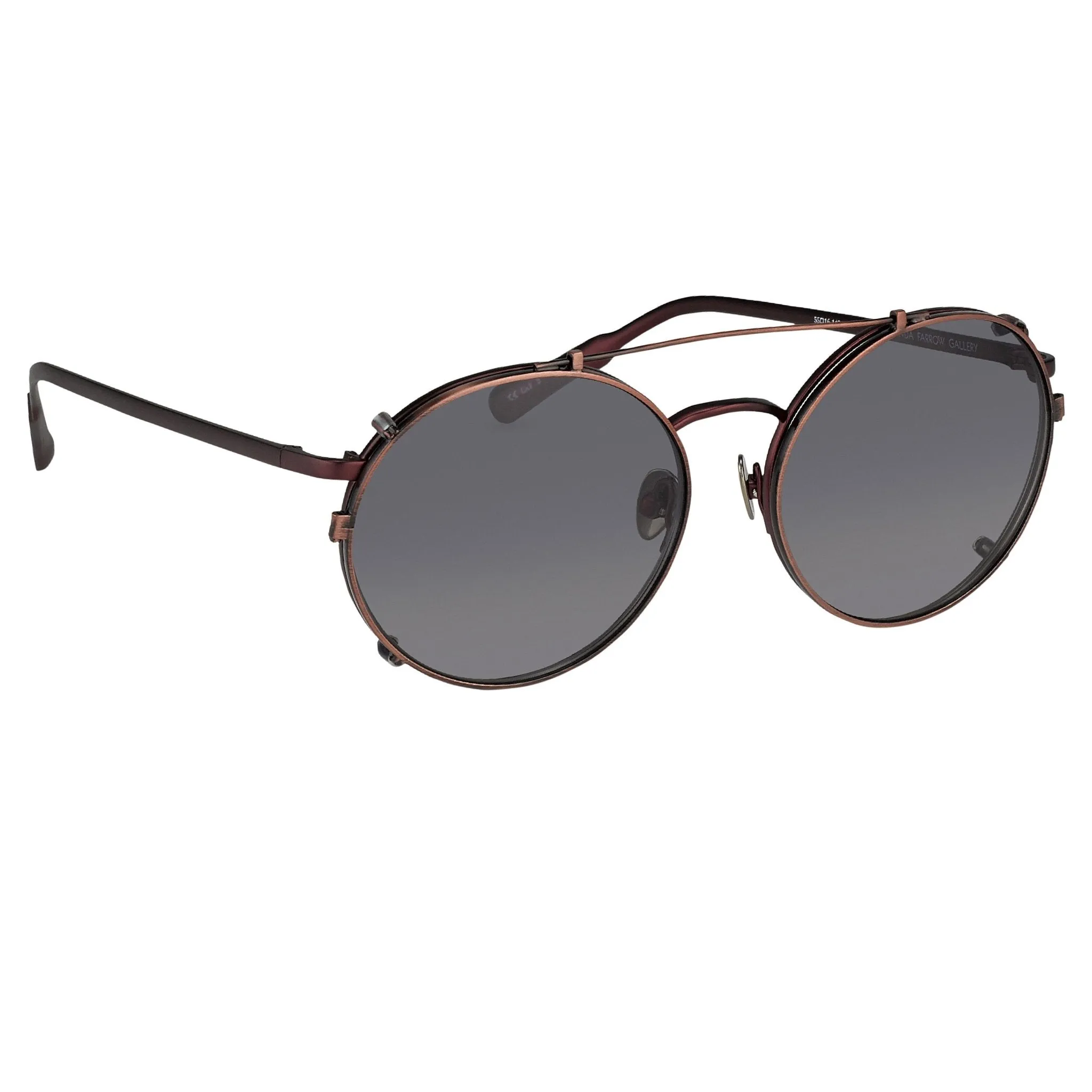 Kris Van Assche Sunglasses Round Burgundy and Green KVA70C5SUN