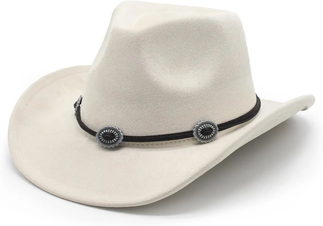 LIDHAY Cowboy Hat for Women and Men Felt Wide Brim Suede Cowboy Cowgirl Hats Felt Cattleman Western Hats