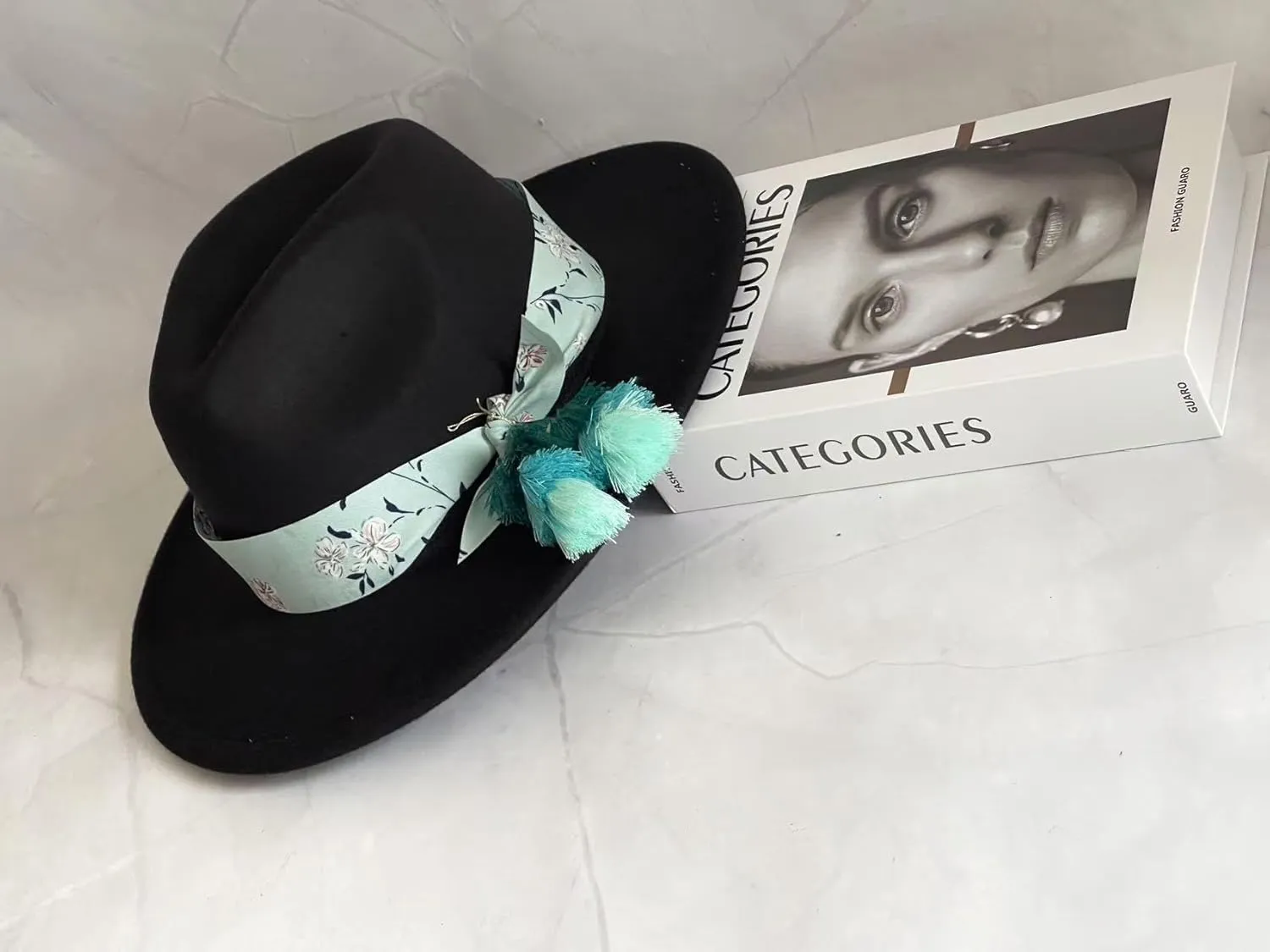 L'ouve Classic Fedora Hats for Men & Women Wide Brim Felt Hat Panama Dress Fedora Hat 2024