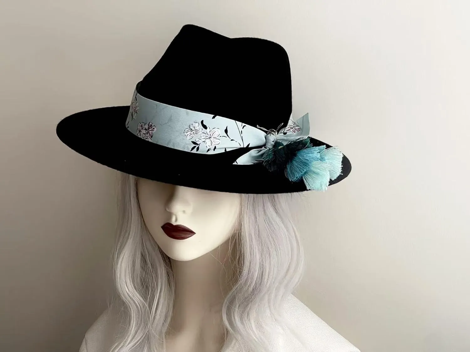 L'ouve Classic Fedora Hats for Men & Women Wide Brim Felt Hat Panama Dress Fedora Hat 2024