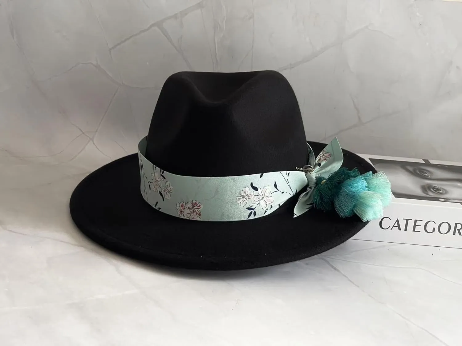 L'ouve Classic Fedora Hats for Men & Women Wide Brim Felt Hat Panama Dress Fedora Hat 2024