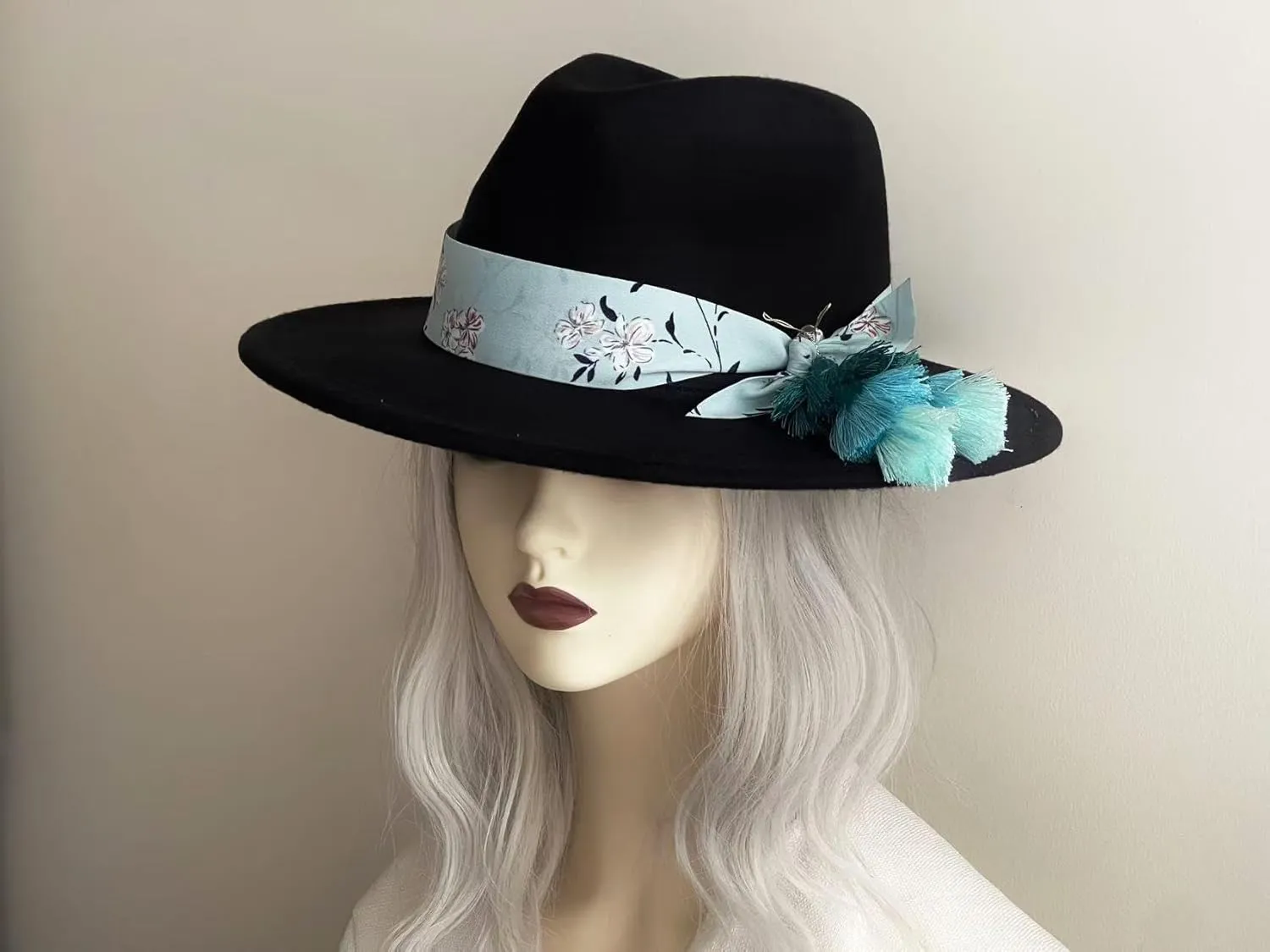 L'ouve Classic Fedora Hats for Men & Women Wide Brim Felt Hat Panama Dress Fedora Hat 2024