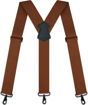 MELOTOUGH Suspenders for Men 2 Inch Wide Y Back Adjustable Elastic Big and Tall Suspenders with Swivel Hooks for Jeans