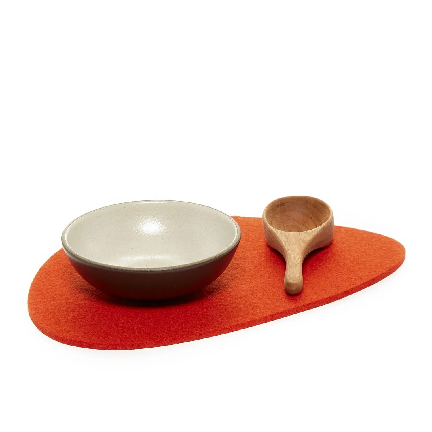Merino wool felt trivets, stone shape large