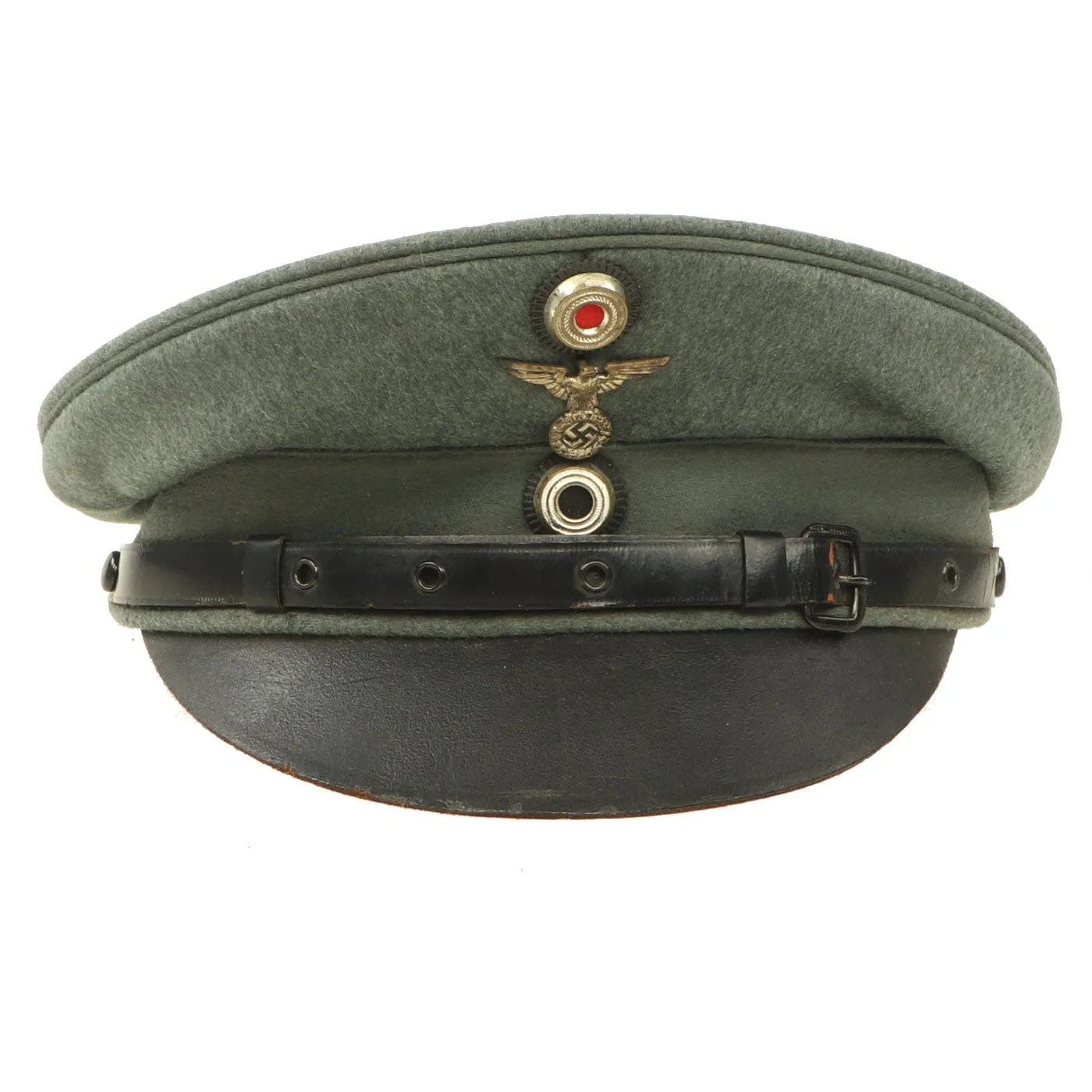 Original German Post-WWI Weimar Republic Era Freikorps Visor Cap with NSDAP Badge & Bring Back Info