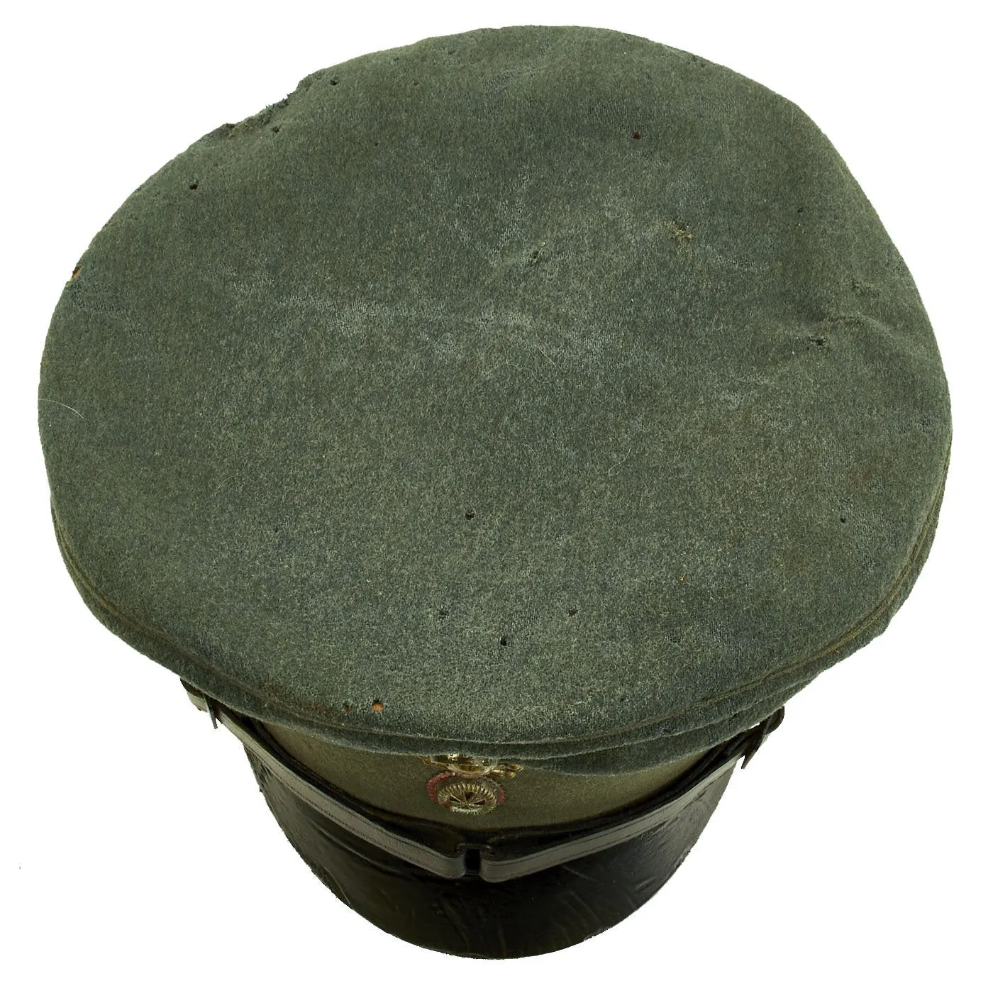 Original German Post-WWI Weimar Republic Era Freikorps Visor Cap with Totenkopf Badge - Size 59cm