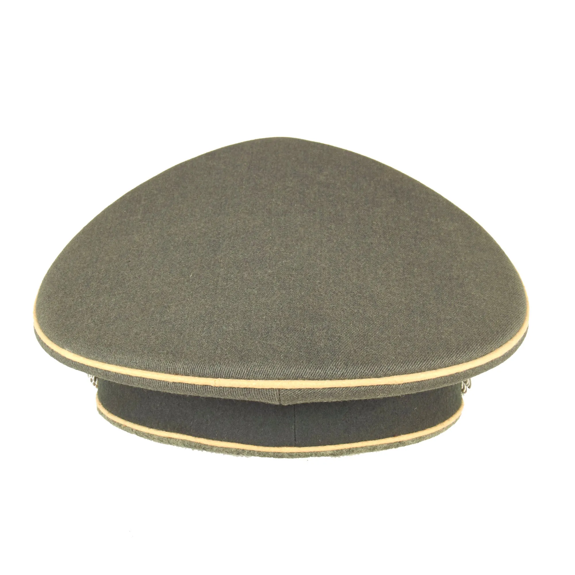 Original German WWII 17th Infantry Regiment Officers Schirmmütze Visor Cap by Peküro with Braunschweig Skull Traditions Badge