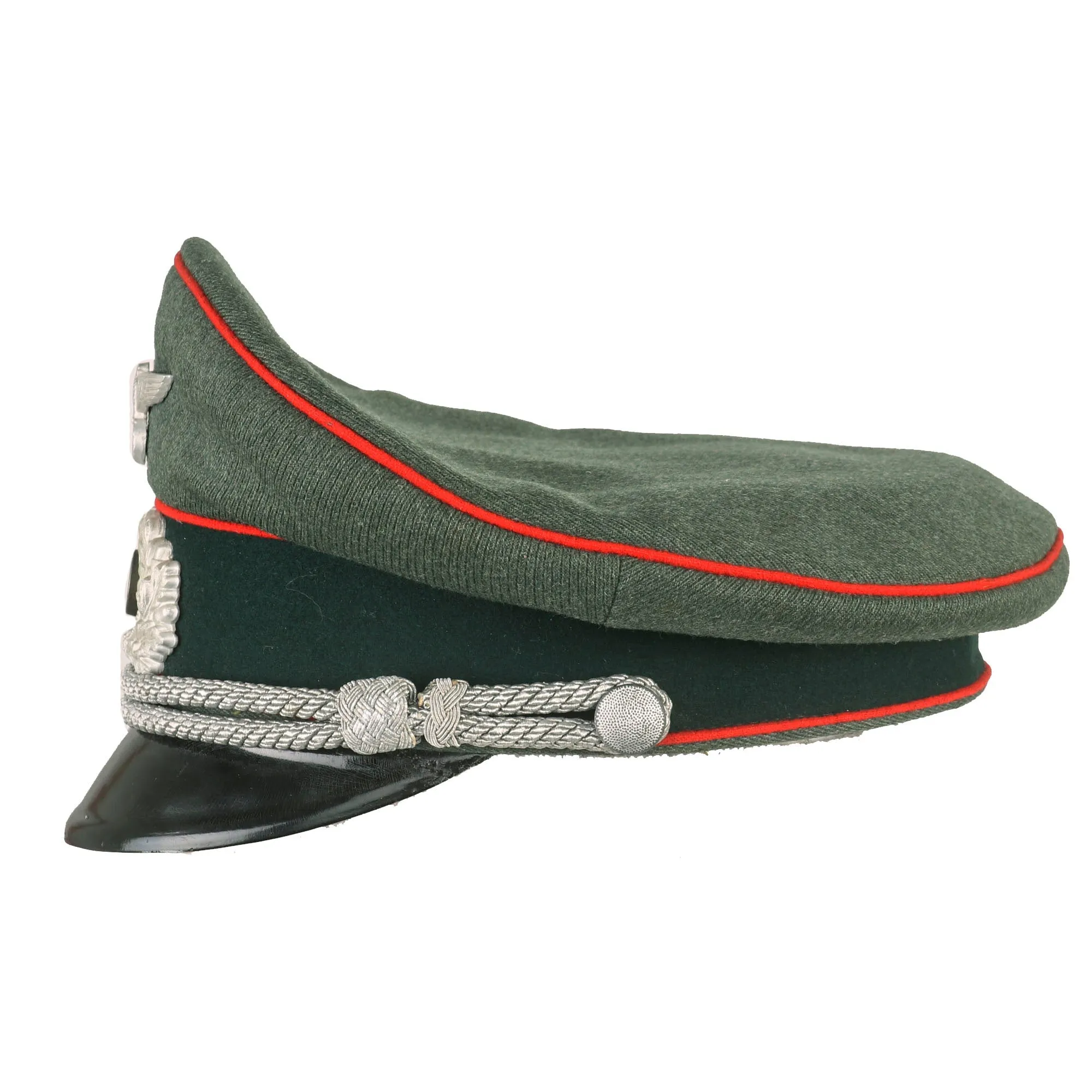 Original German WWII 1937 Dated Army Heer Artillery Officers Schirmmütze Visor Crush Cap by Ago - Size 55