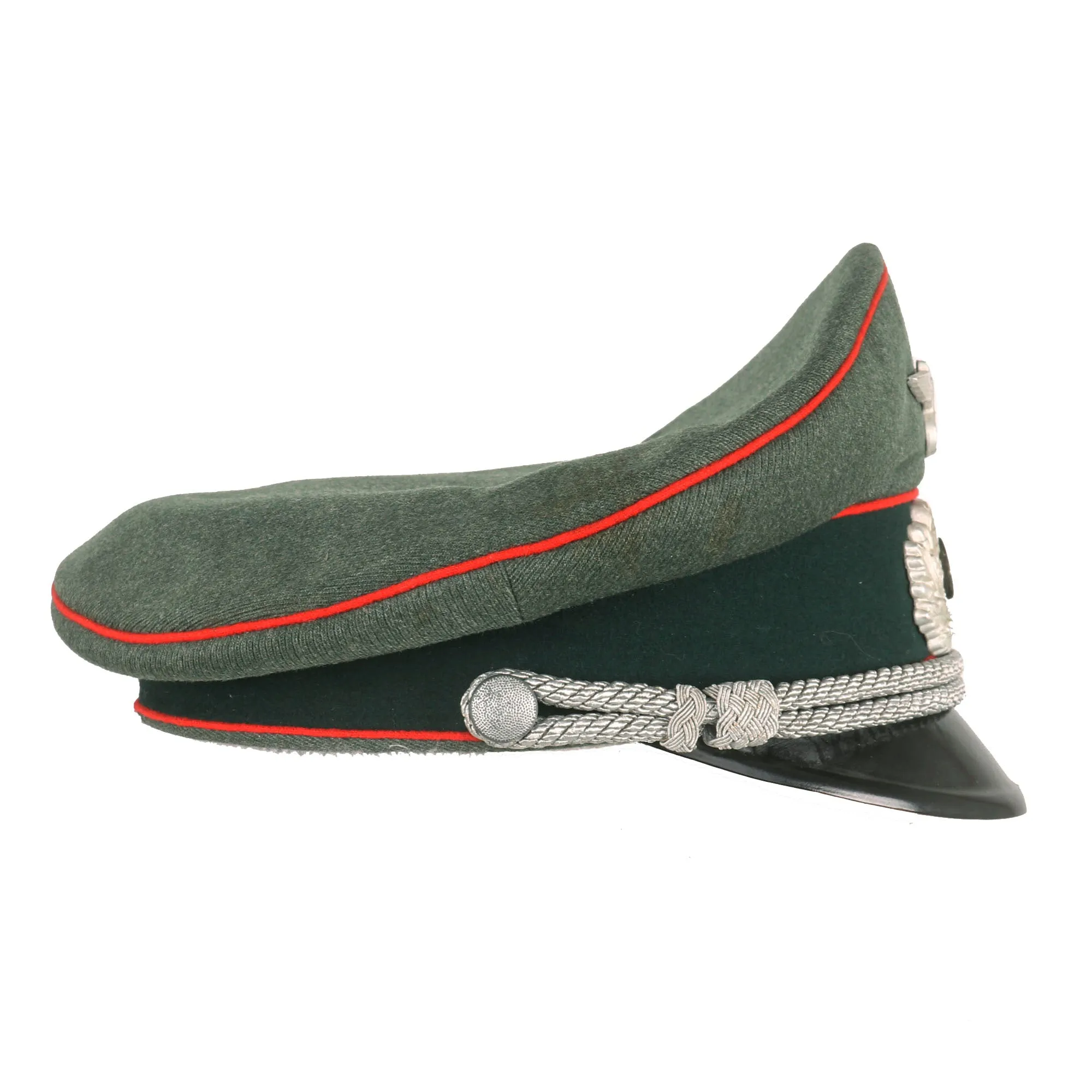 Original German WWII 1937 Dated Army Heer Artillery Officers Schirmmütze Visor Crush Cap by Ago - Size 55