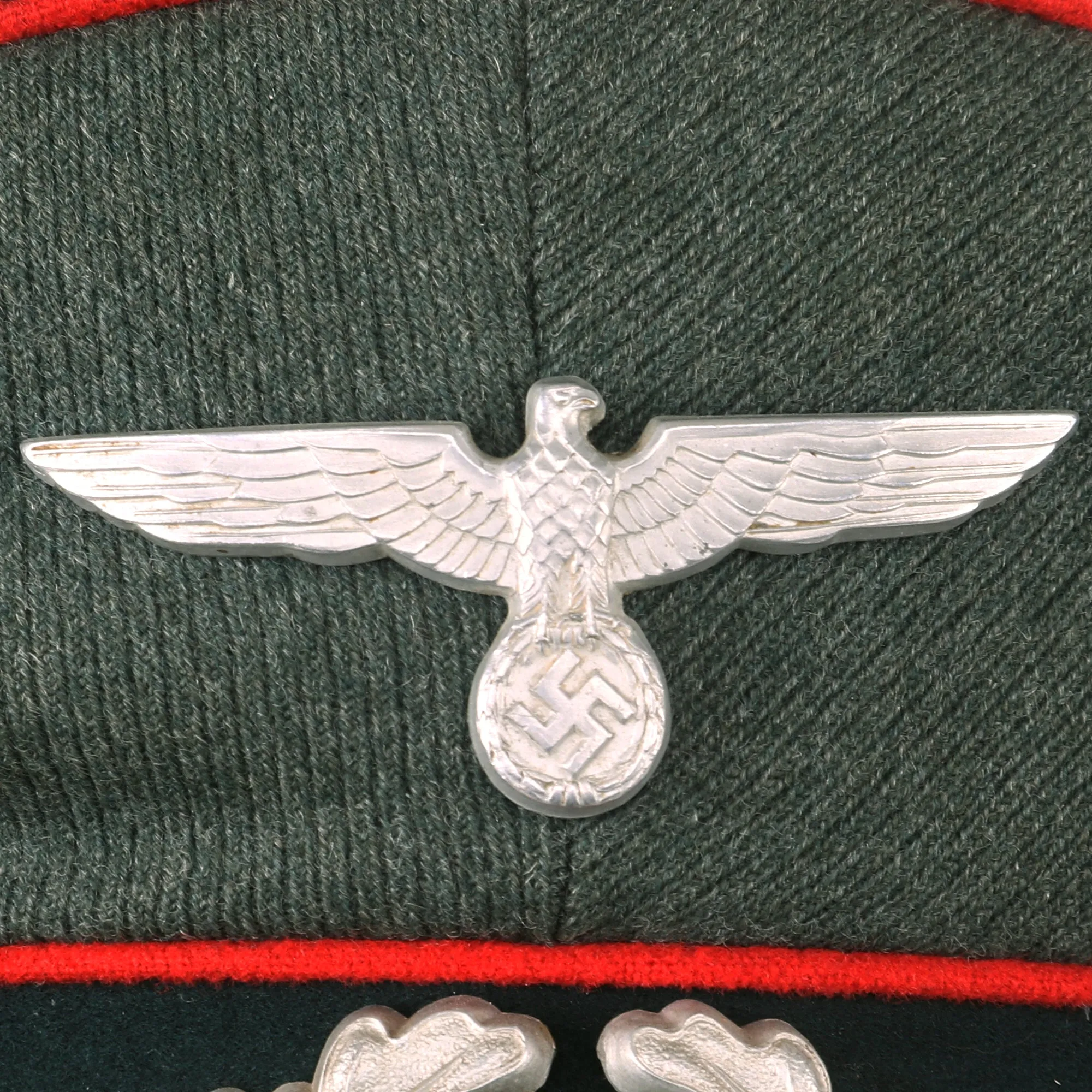 Original German WWII 1937 Dated Army Heer Artillery Officers Schirmmütze Visor Crush Cap by Ago - Size 55