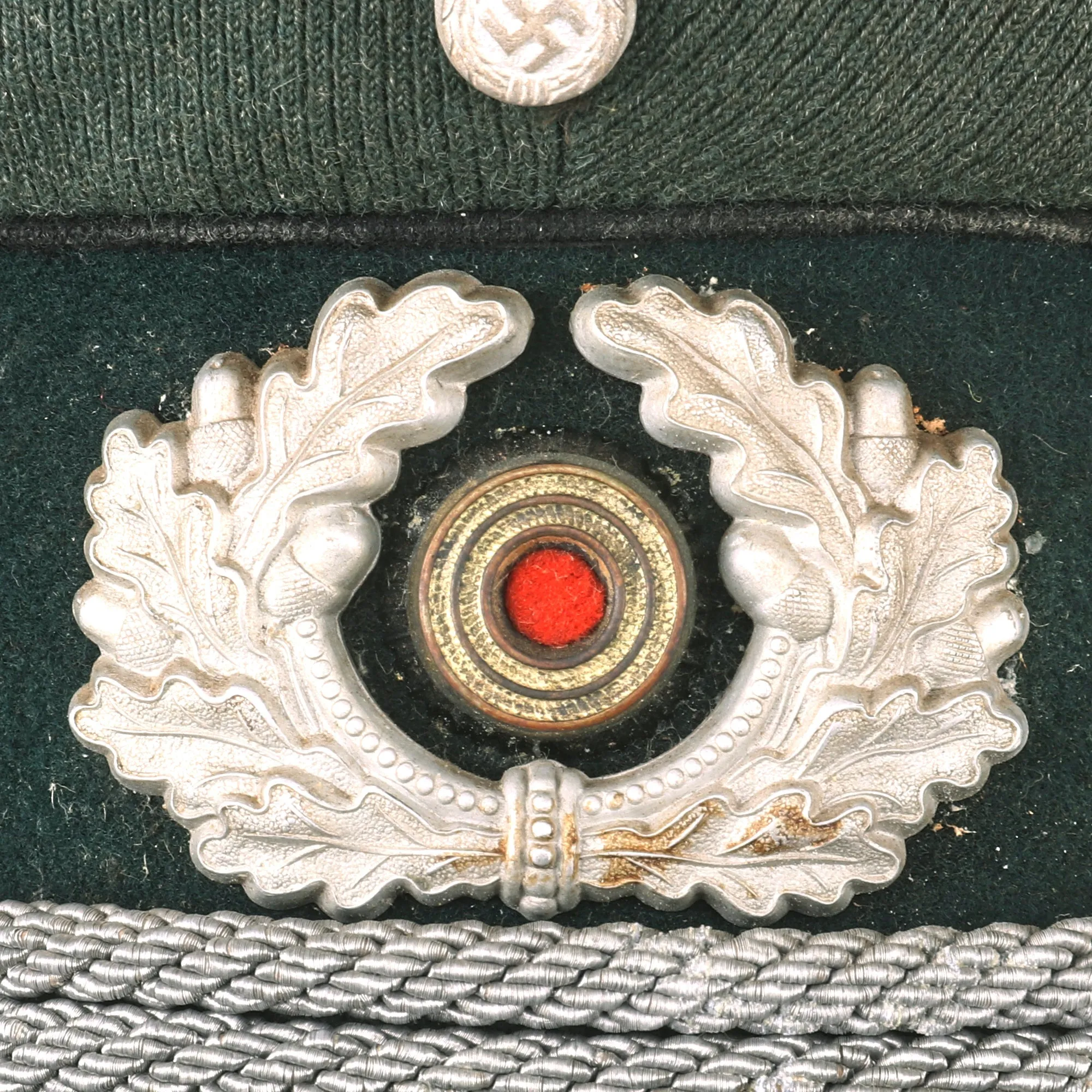 Original German WWII 1937 Dated Army Heer Pioneer Officer Schirmmütze Visor Crush Cap - Size 57