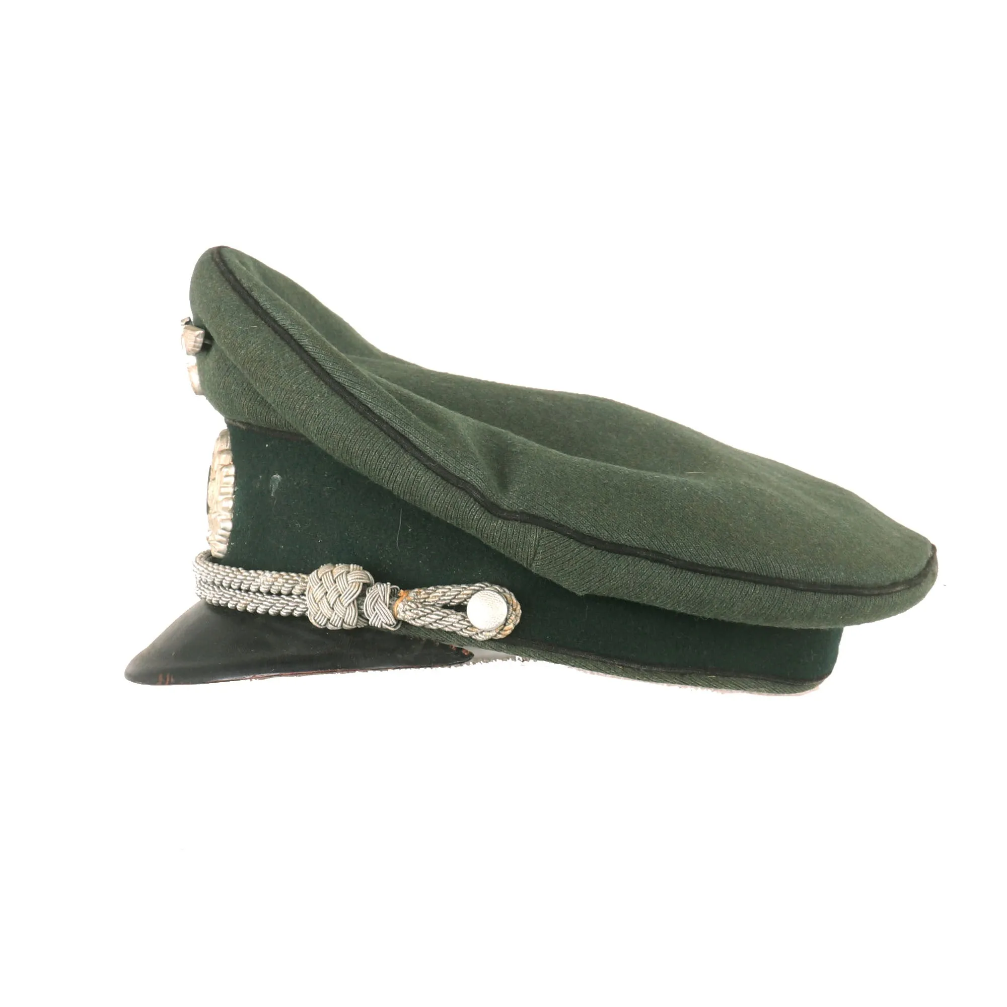 Original German WWII 1937 Dated Army Heer Pioneer Officer Schirmmütze Visor Crush Cap - Size 57