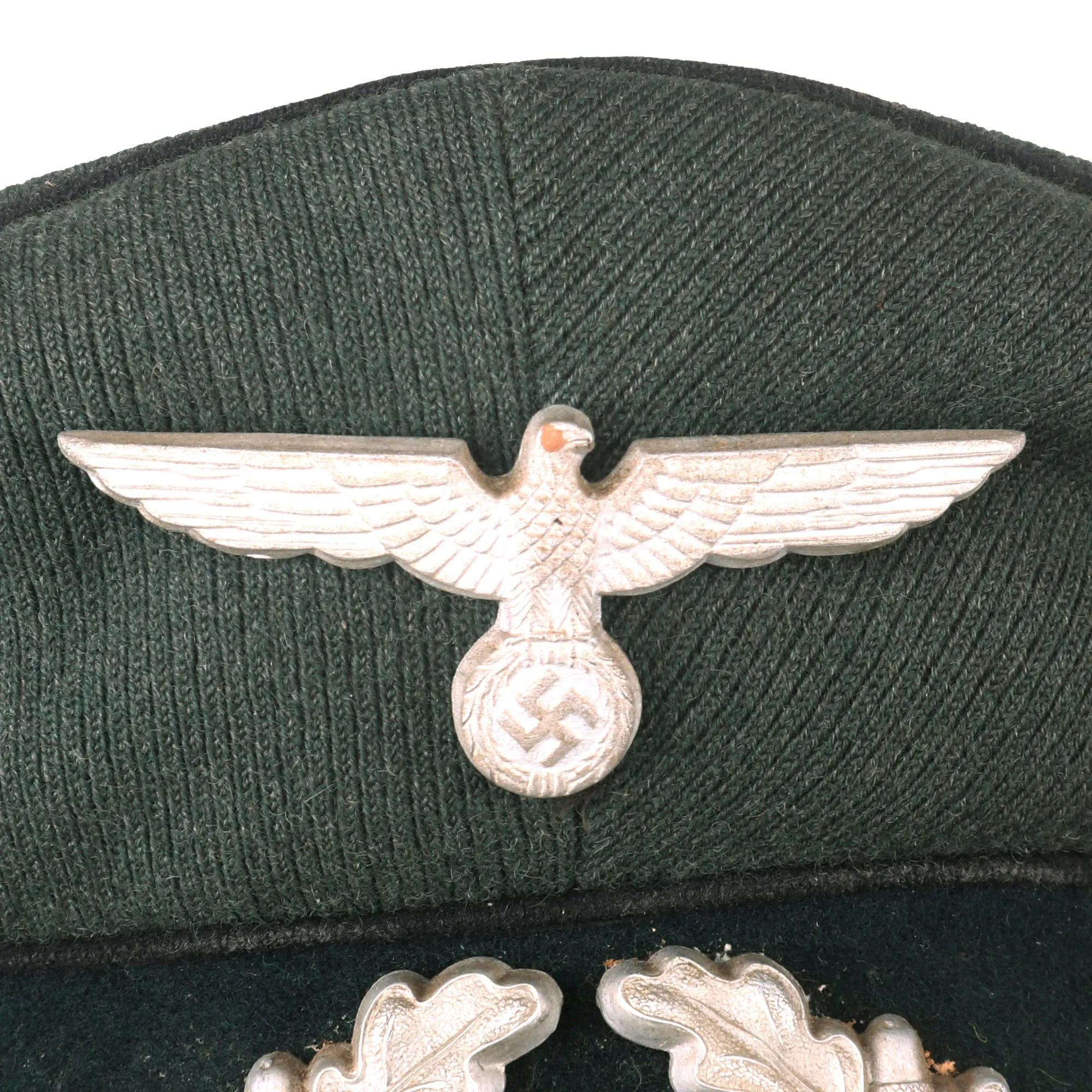 Original German WWII 1937 Dated Army Heer Pioneer Officer Schirmmütze Visor Crush Cap - Size 57
