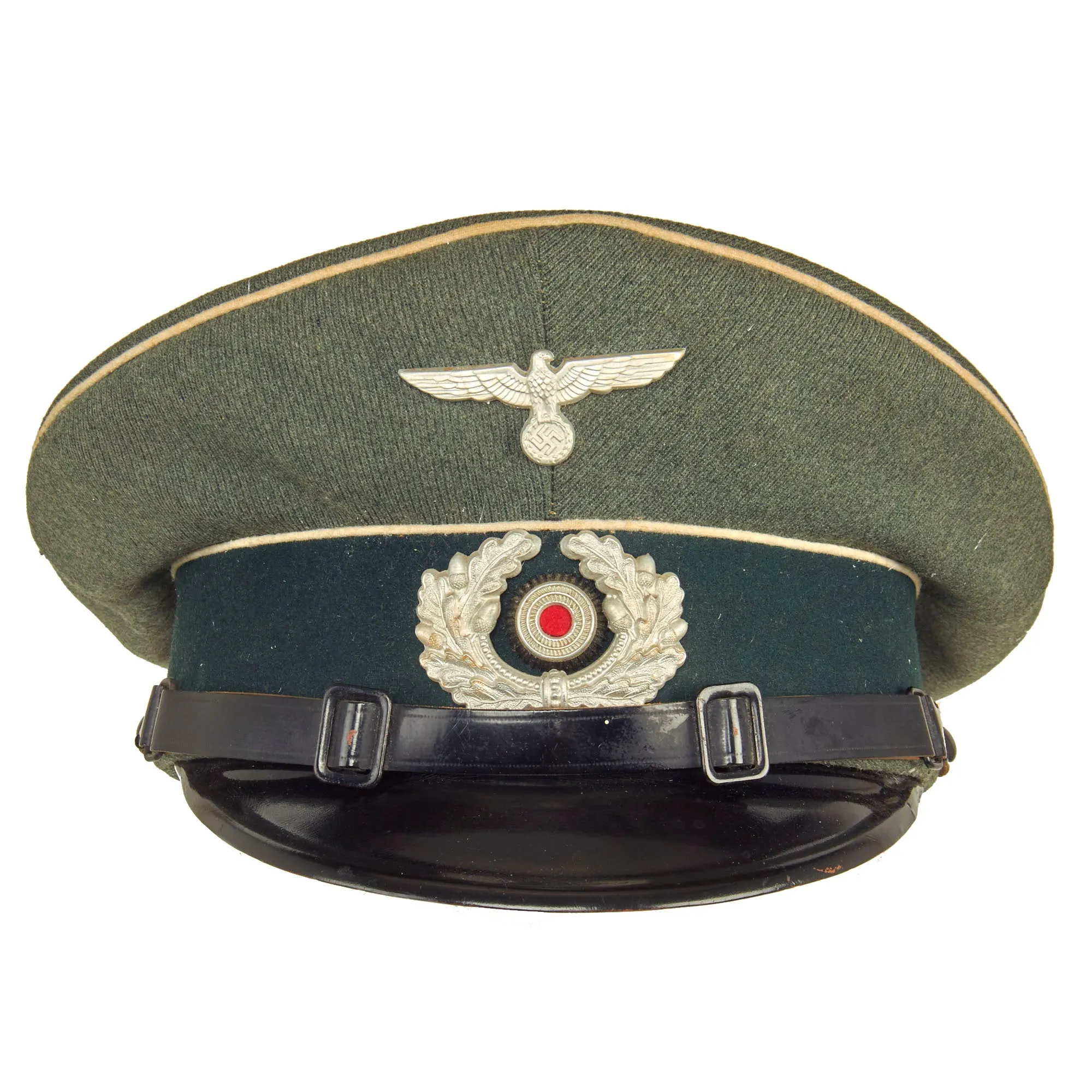 Original German WWII 1938 Dated Army Heer Infantry EM/NCO Schirmmütze Visor Cap by Clemens Wagner - Size 58 1/2