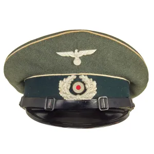 Original German WWII 1938 Dated Army Heer Infantry EM/NCO Schirmmütze Visor Cap by Clemens Wagner - Size 58 1/2