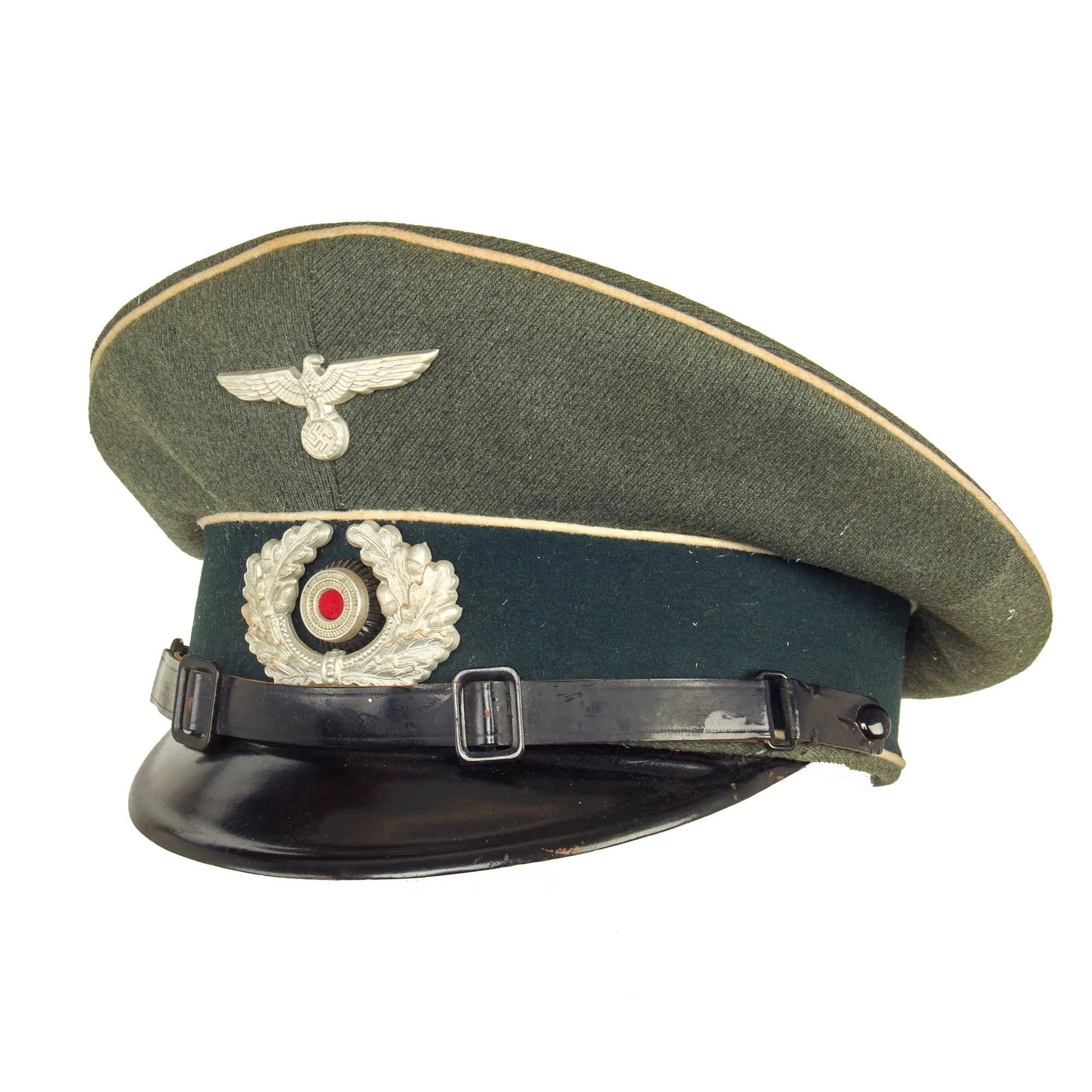 Original German WWII 1938 Dated Army Heer Infantry EM/NCO Schirmmütze Visor Cap by Clemens Wagner - Size 58 1/2
