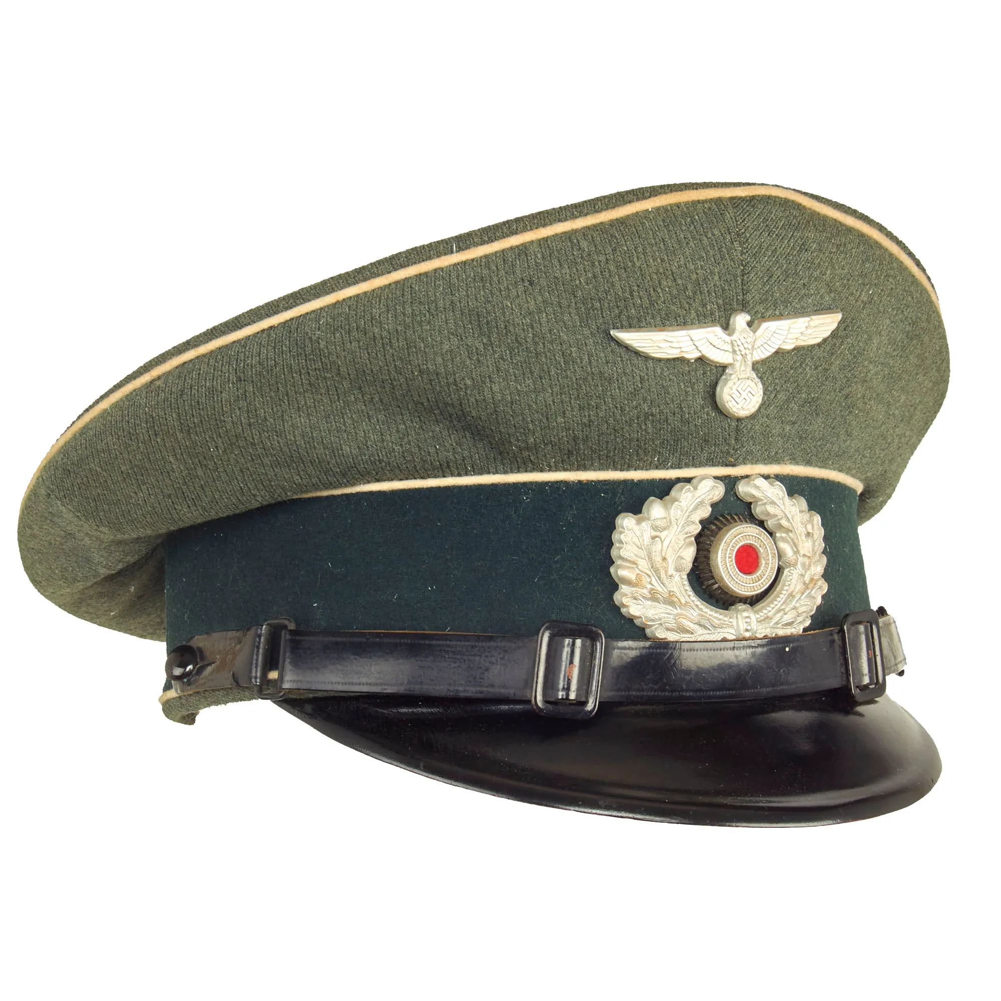 Original German WWII 1938 Dated Army Heer Infantry EM/NCO Schirmmütze Visor Cap by Clemens Wagner - Size 58 1/2
