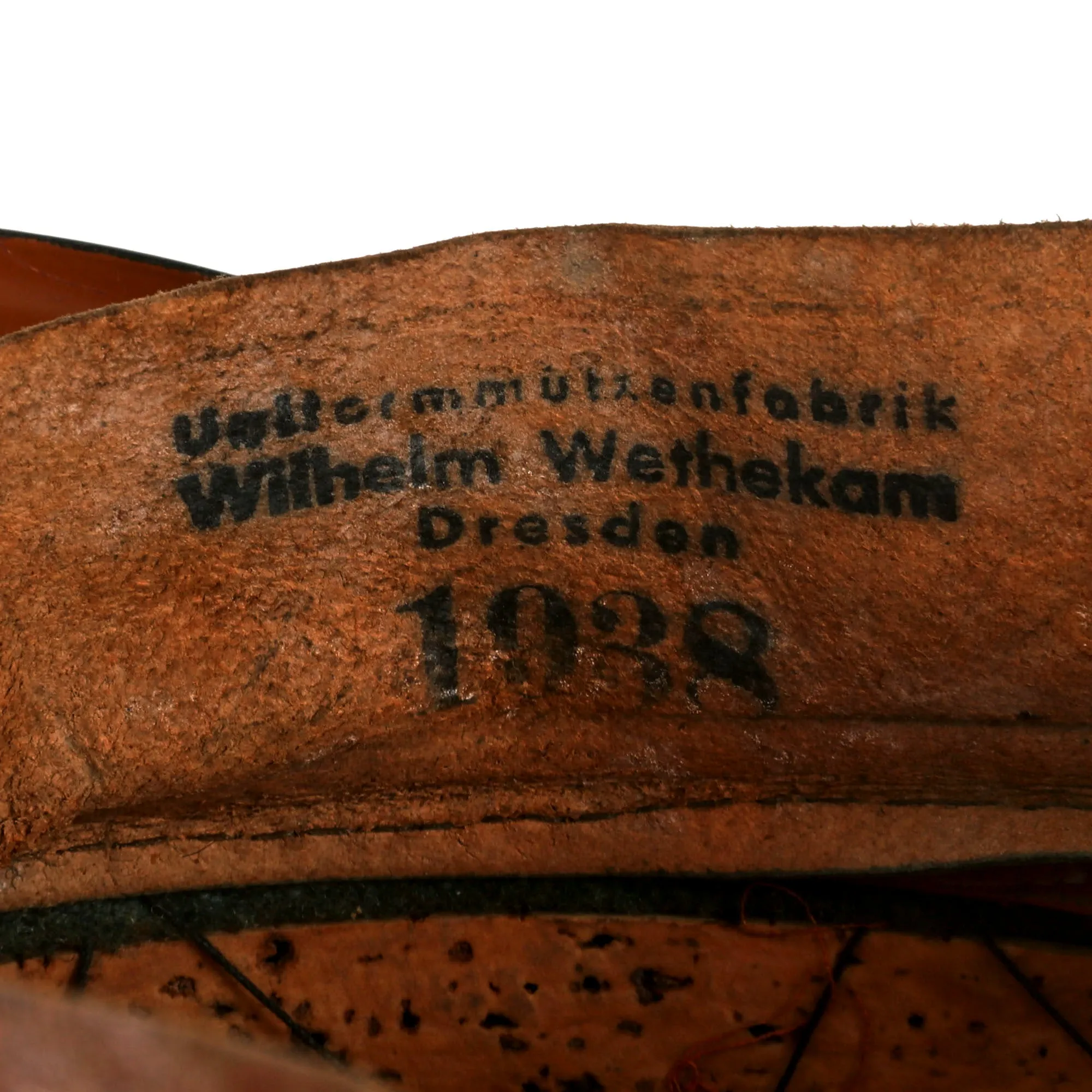 Original German WWII 1938 Dated Heer 97th Artillery Regiment EM/NCO Schirmmütze Visor Crush Cap by Wilhelm Wethekam - Size 56